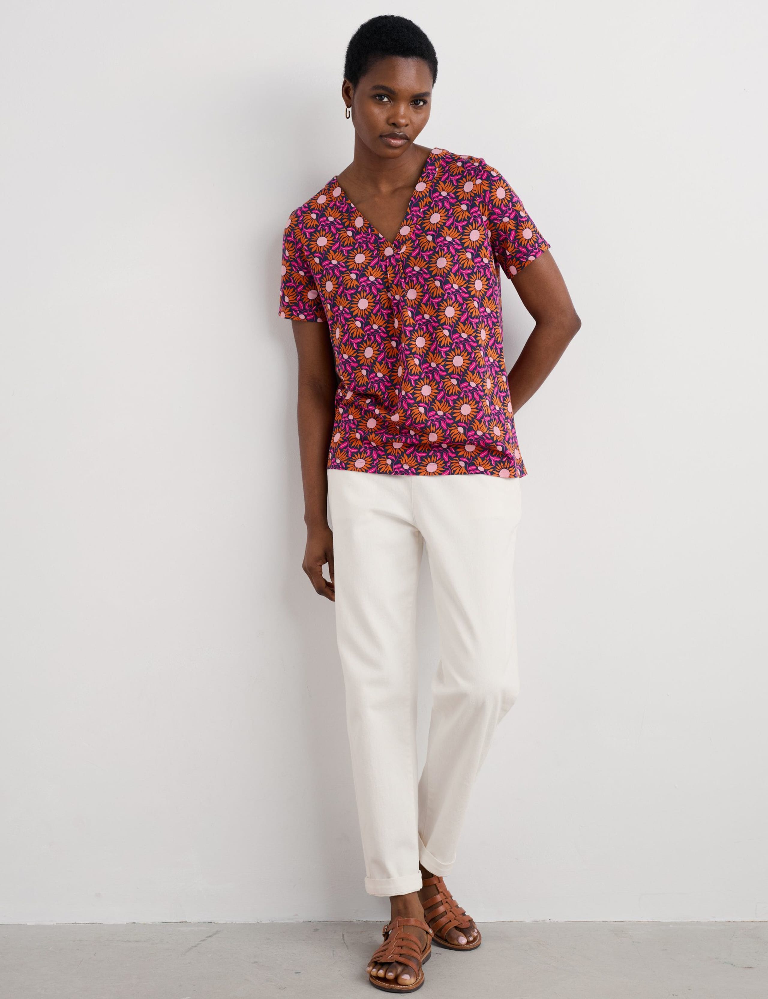 Cotton Rich Jersey Floral T-Shirt 1 of 5
