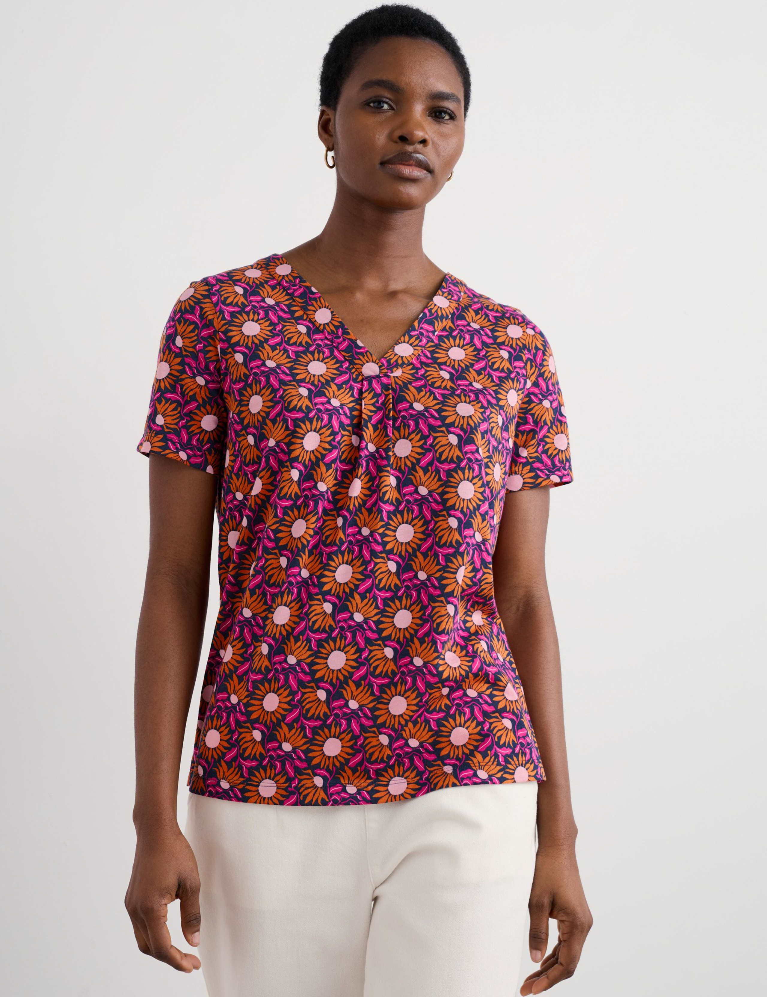Cotton Rich Jersey Floral T-Shirt 3 of 5