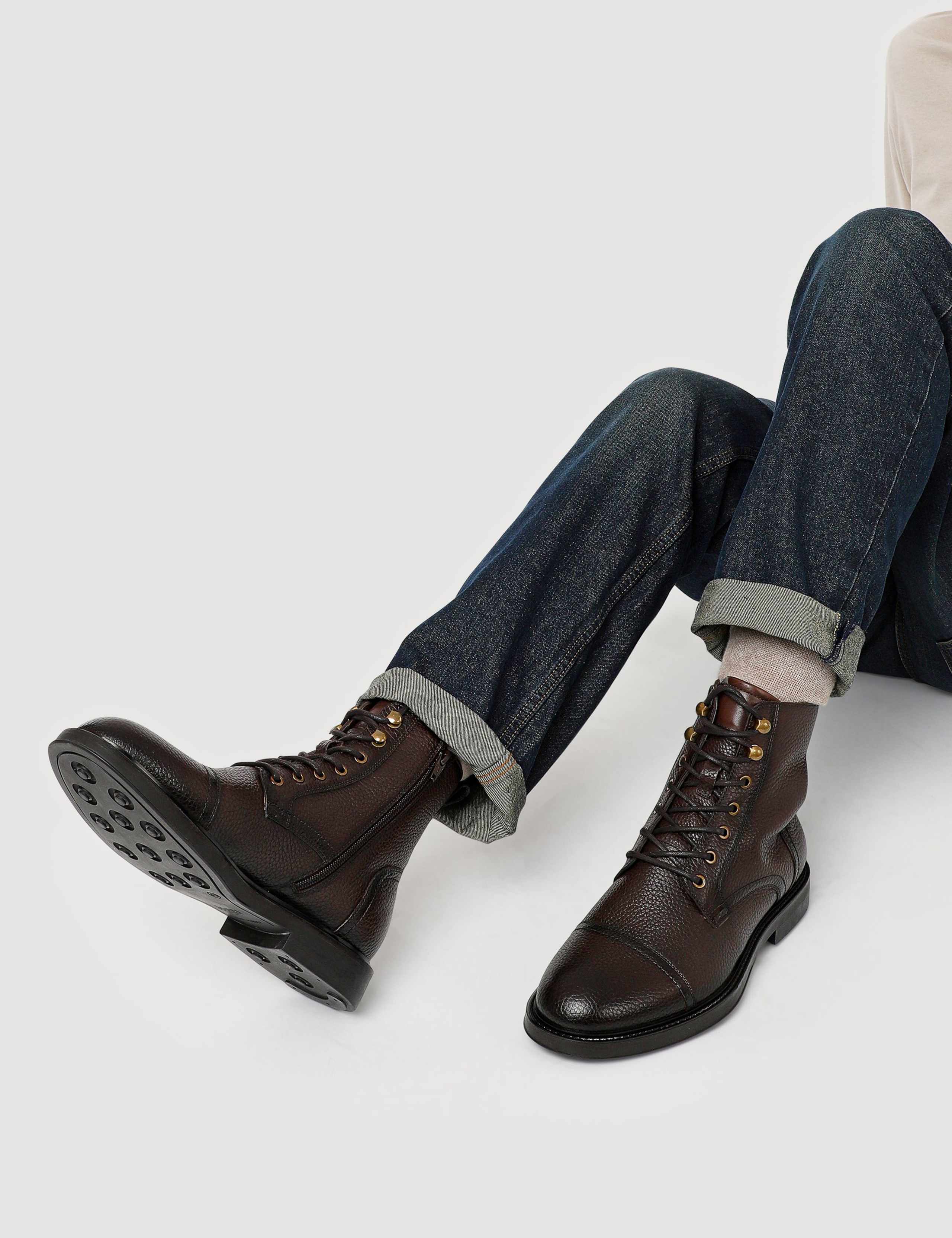 Leather Lace Up Boots 1 of 6