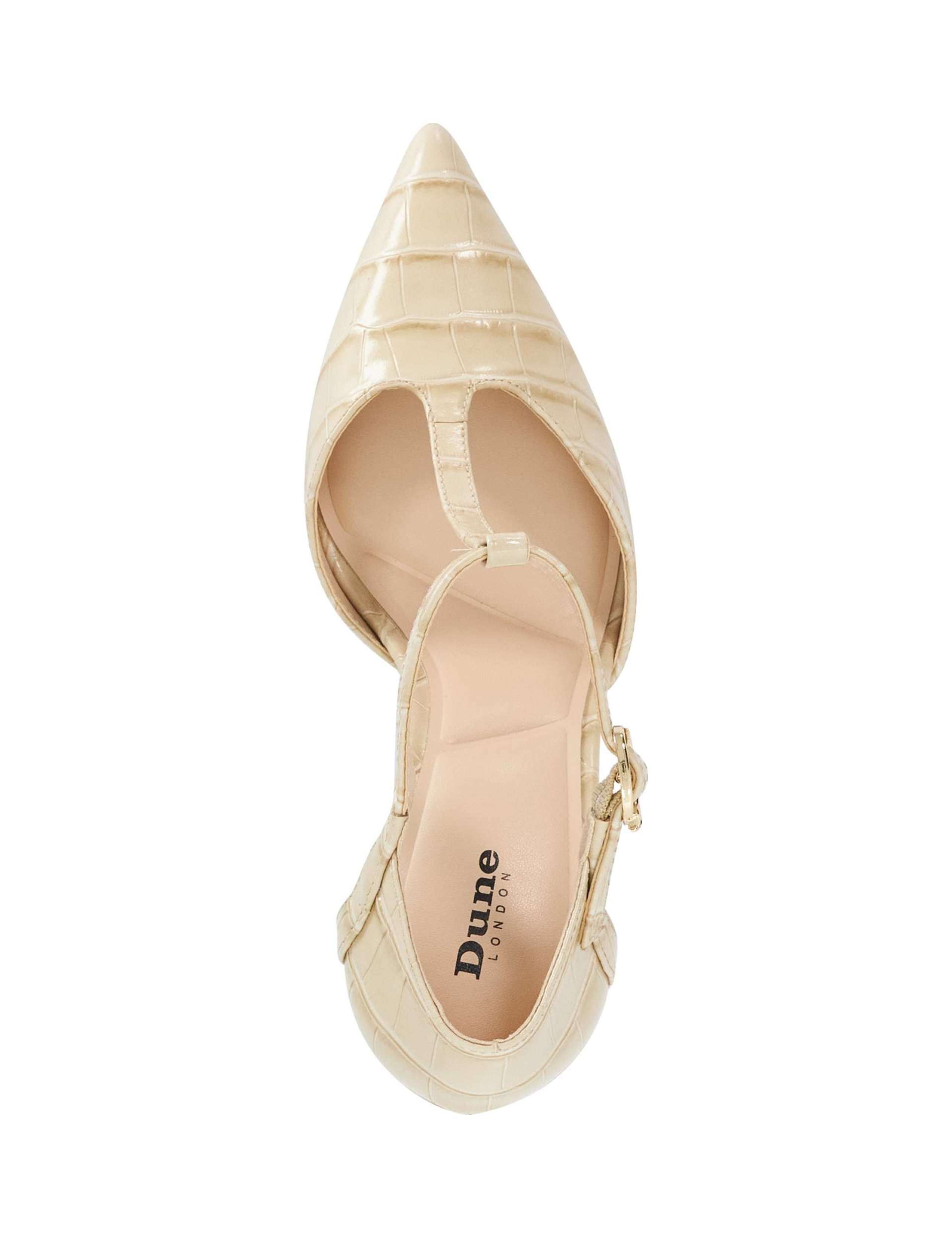 Leather Ankle Strap Court Shoes 2 of 6