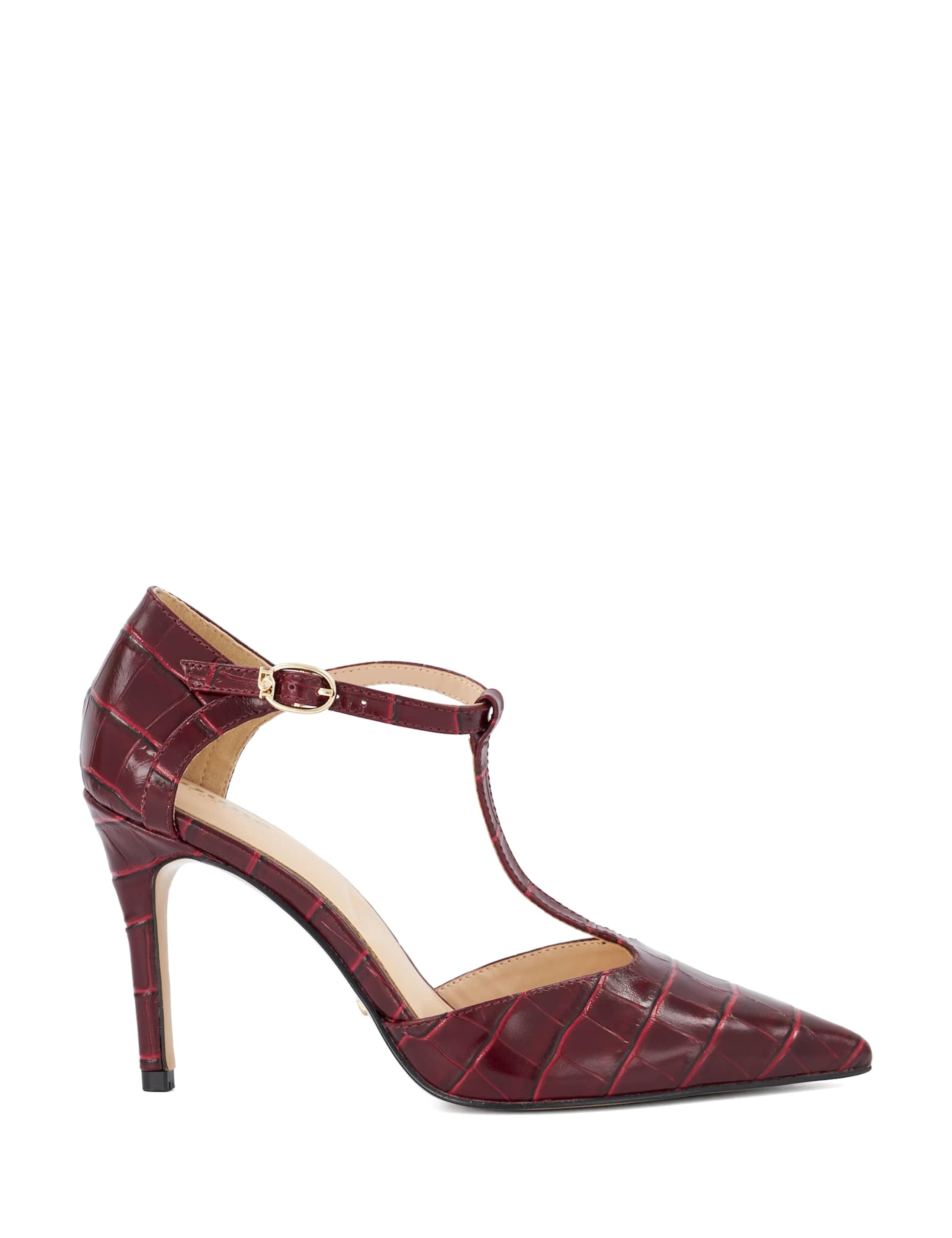 Leather Ankle Strap Court Shoes 1 of 5