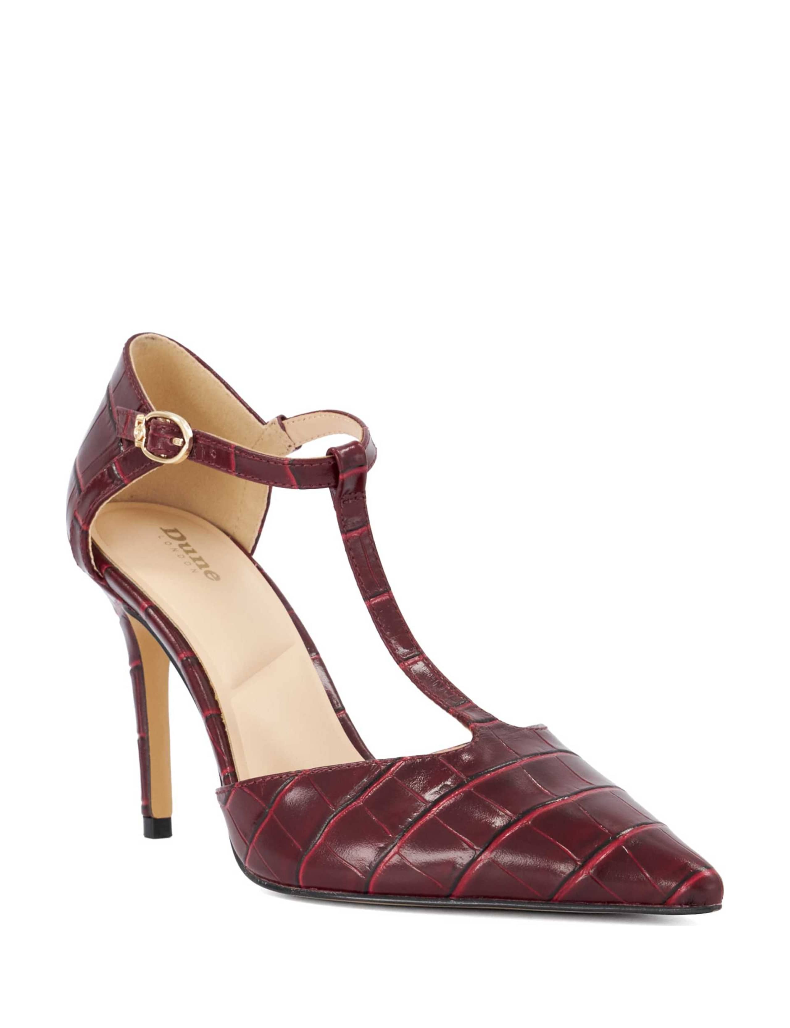 Leather Ankle Strap Court Shoes 3 of 5