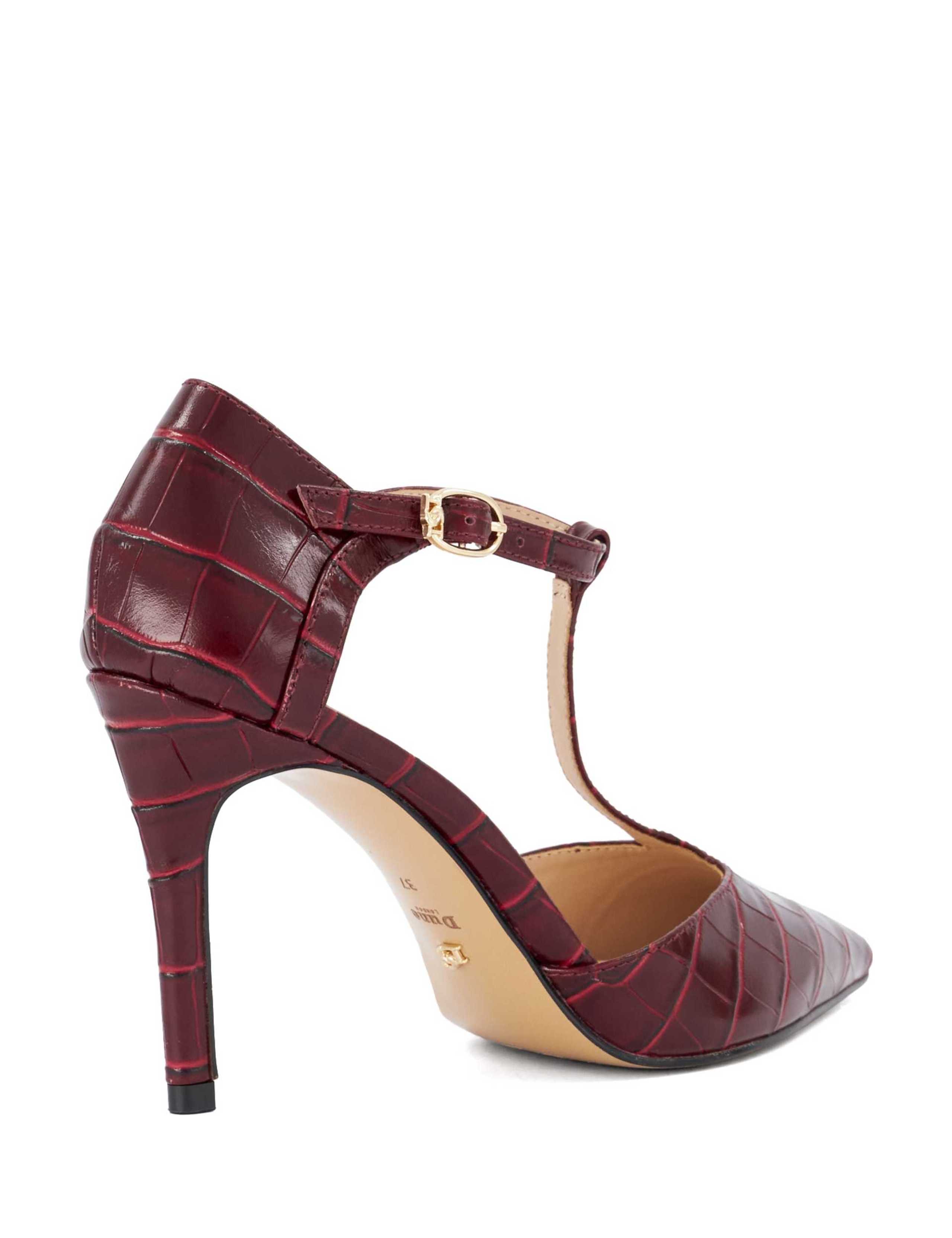 Leather Ankle Strap Court Shoes 4 of 5