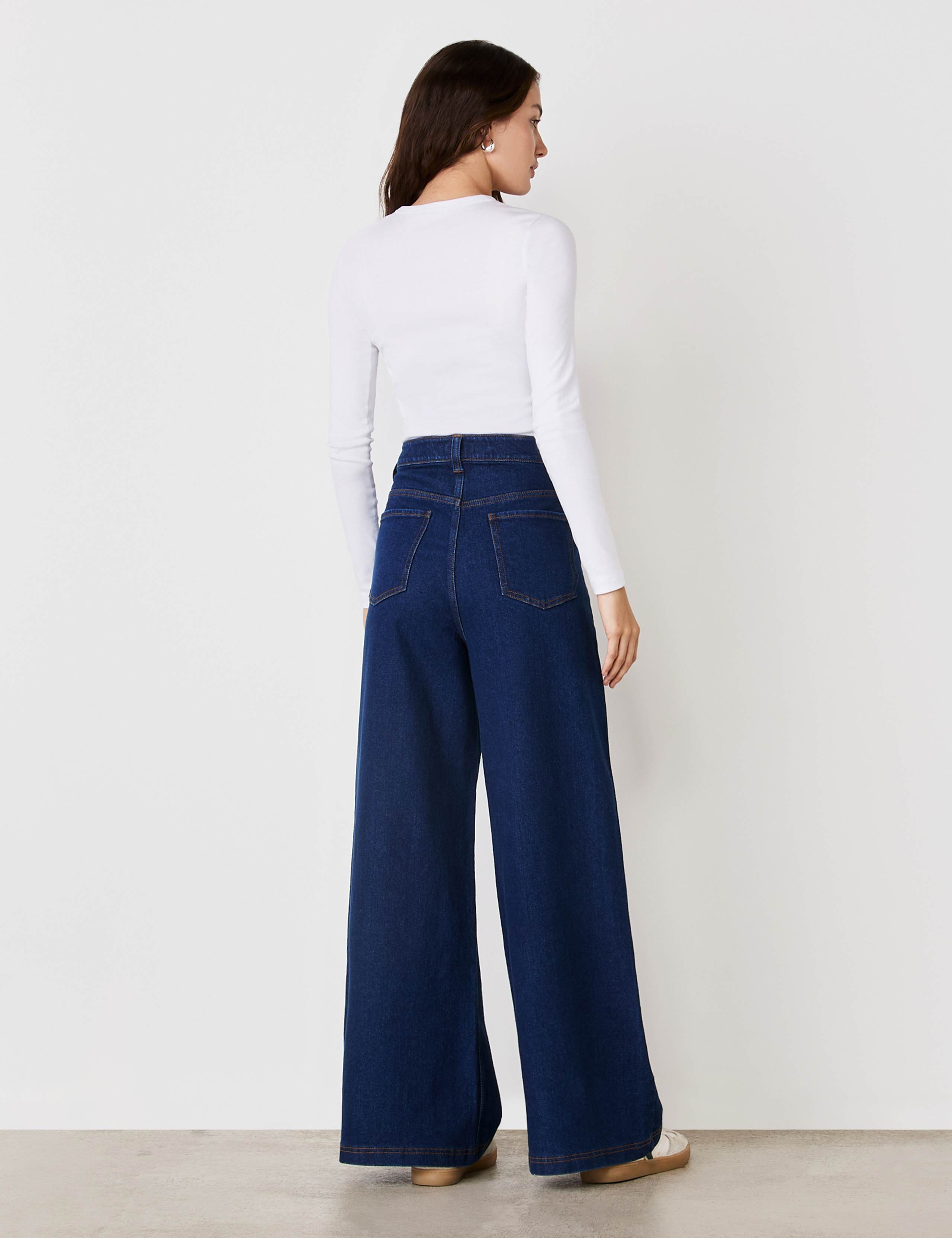 High Waisted Wide Leg Jeans 2 of 4