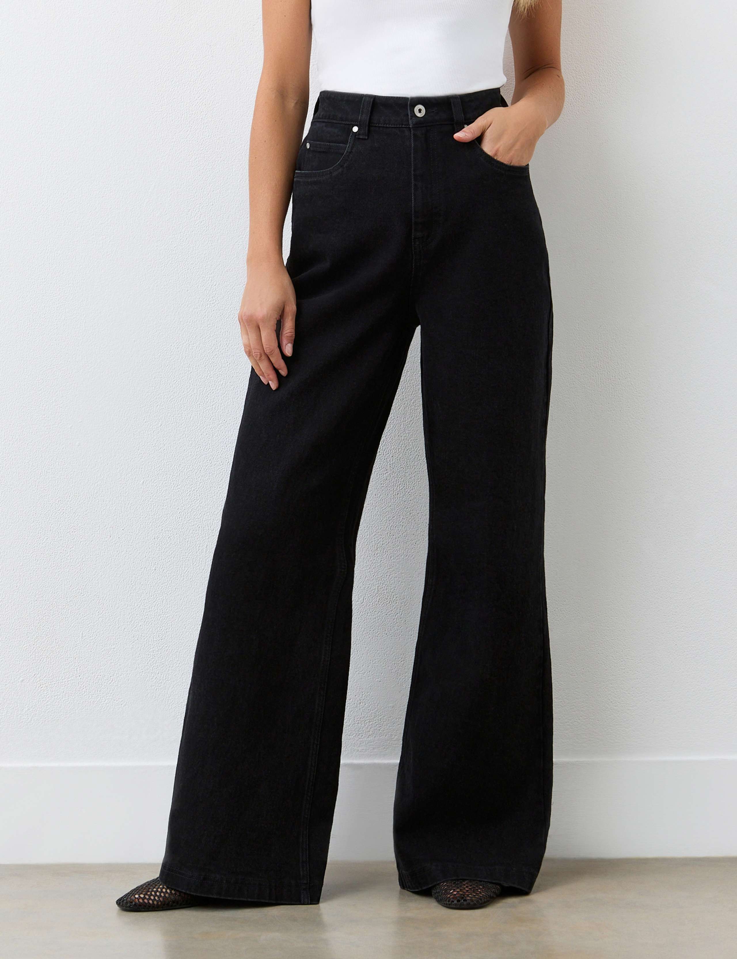 High Waisted Wide Leg Jeans 2 of 4