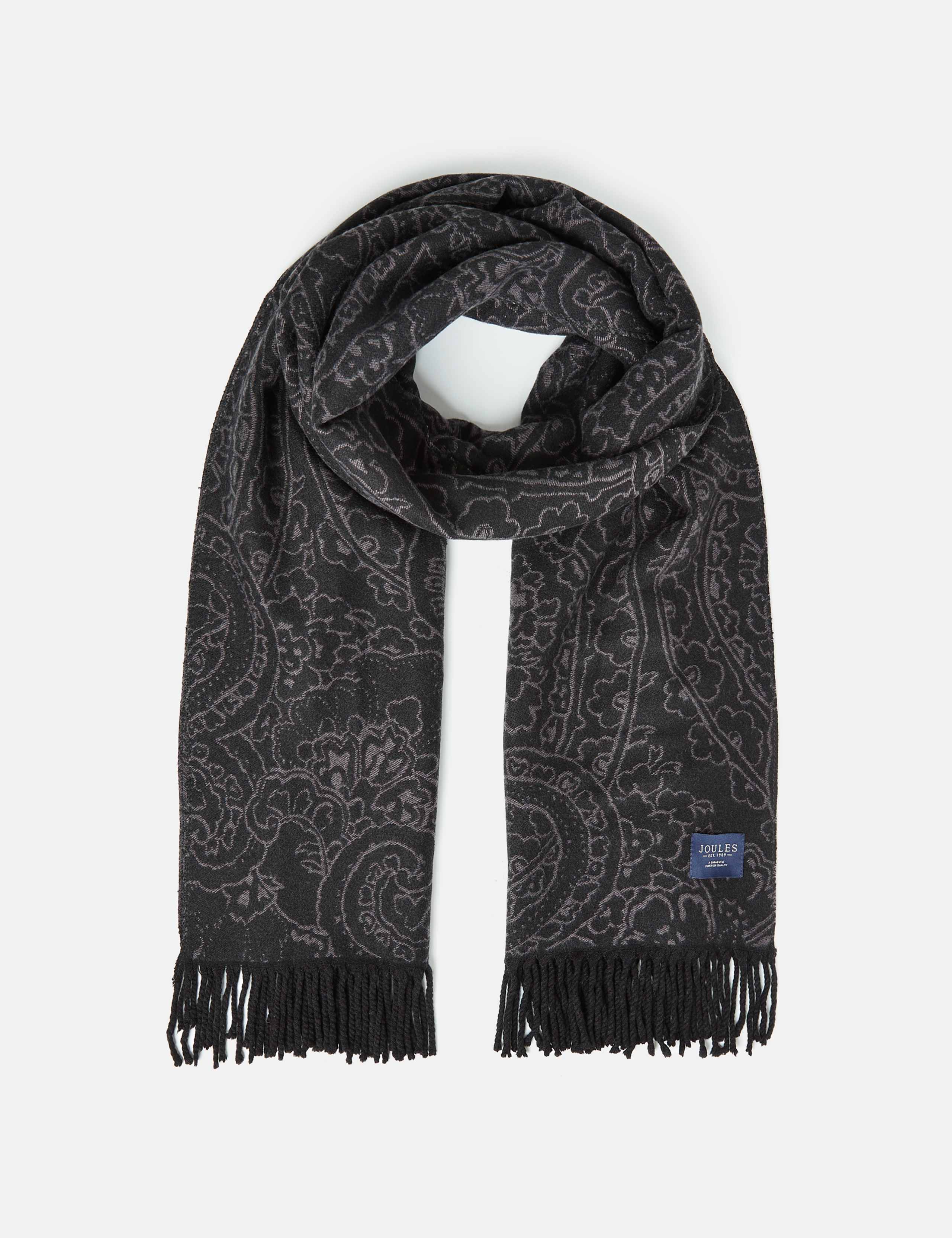 Jacquard Floral Tassel Scarf 2 of 6