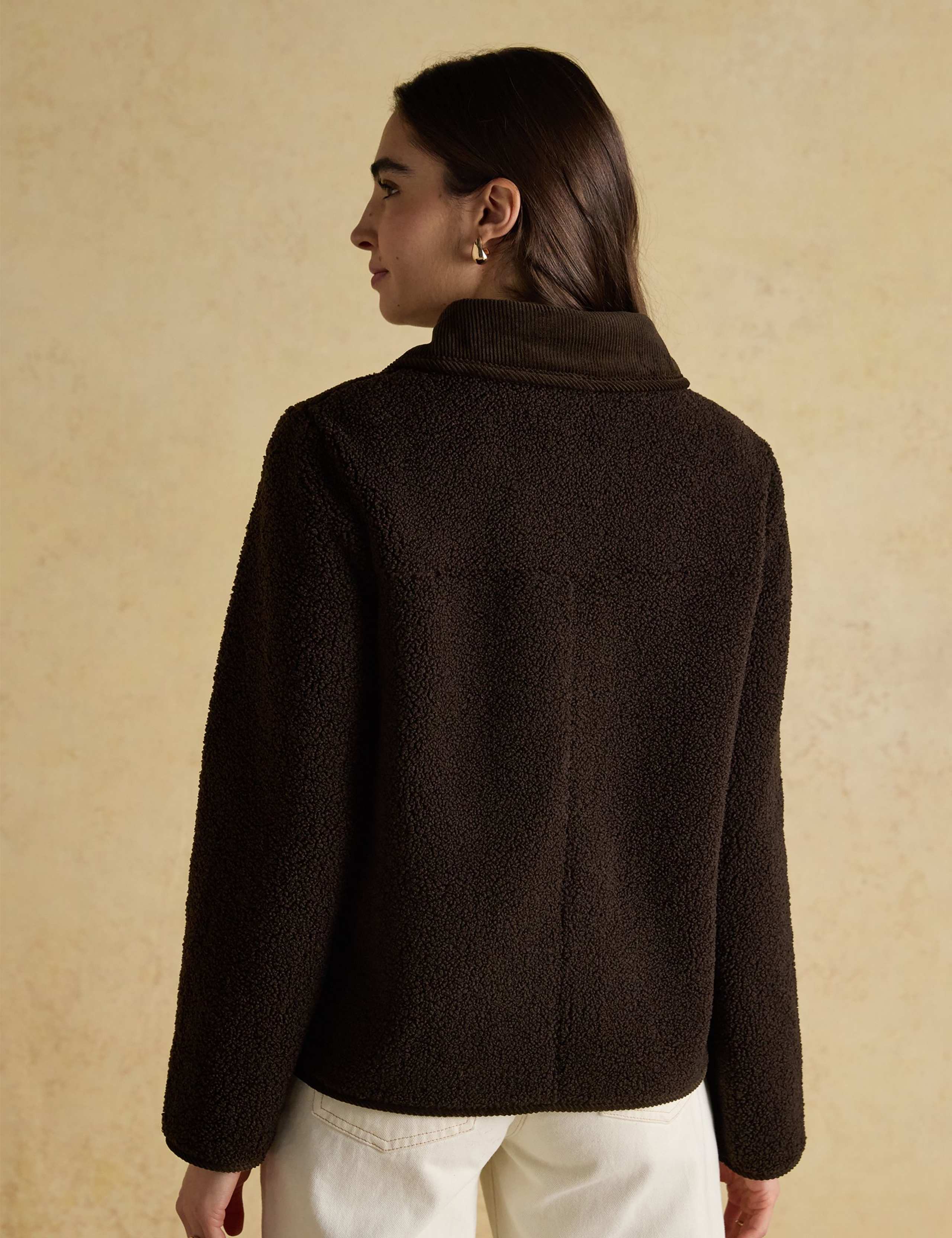 Button Through Collared Fleece Jacket 5 of 8