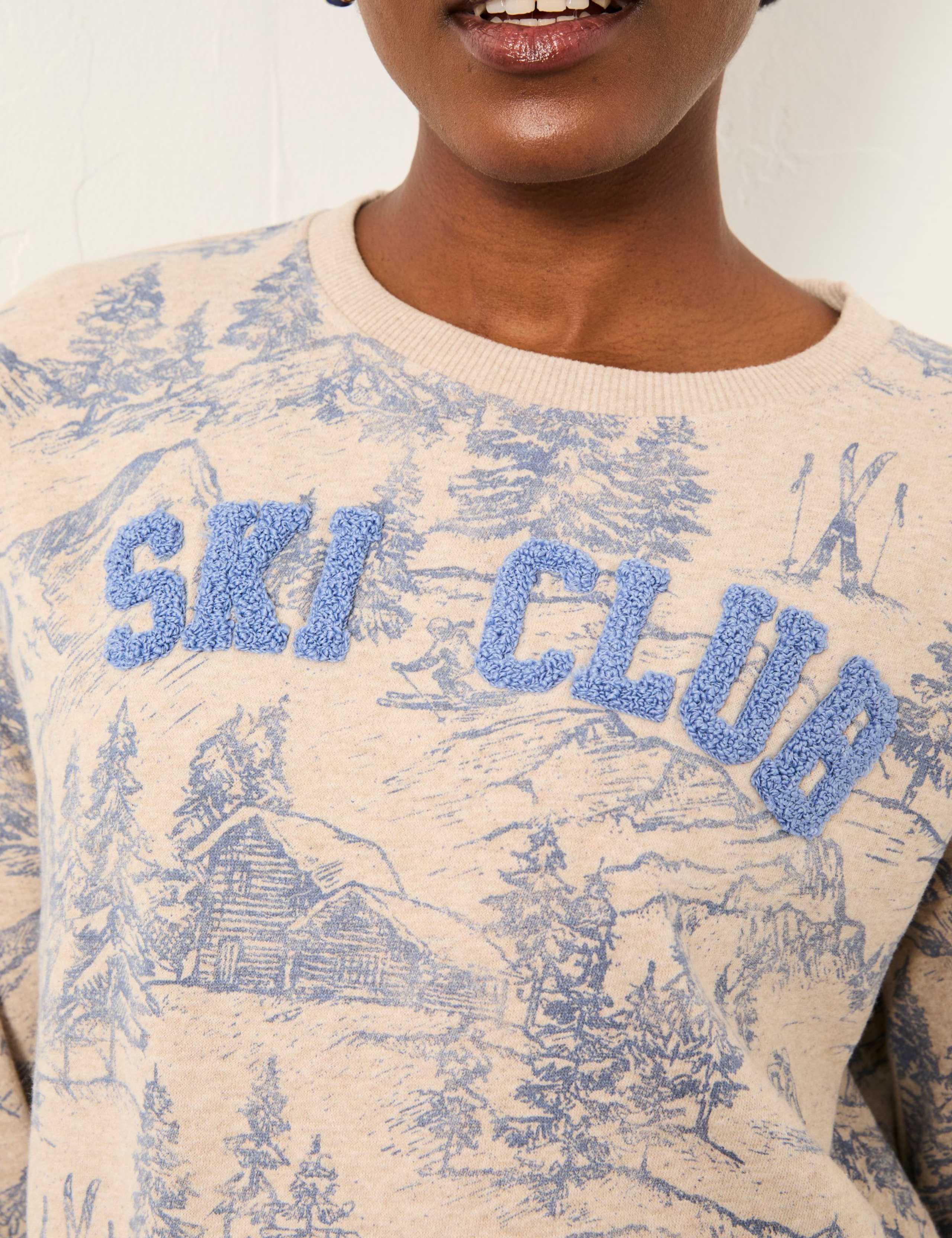 Cotton Rich Patterned Crew Neck Sweatshirt 5 of 6