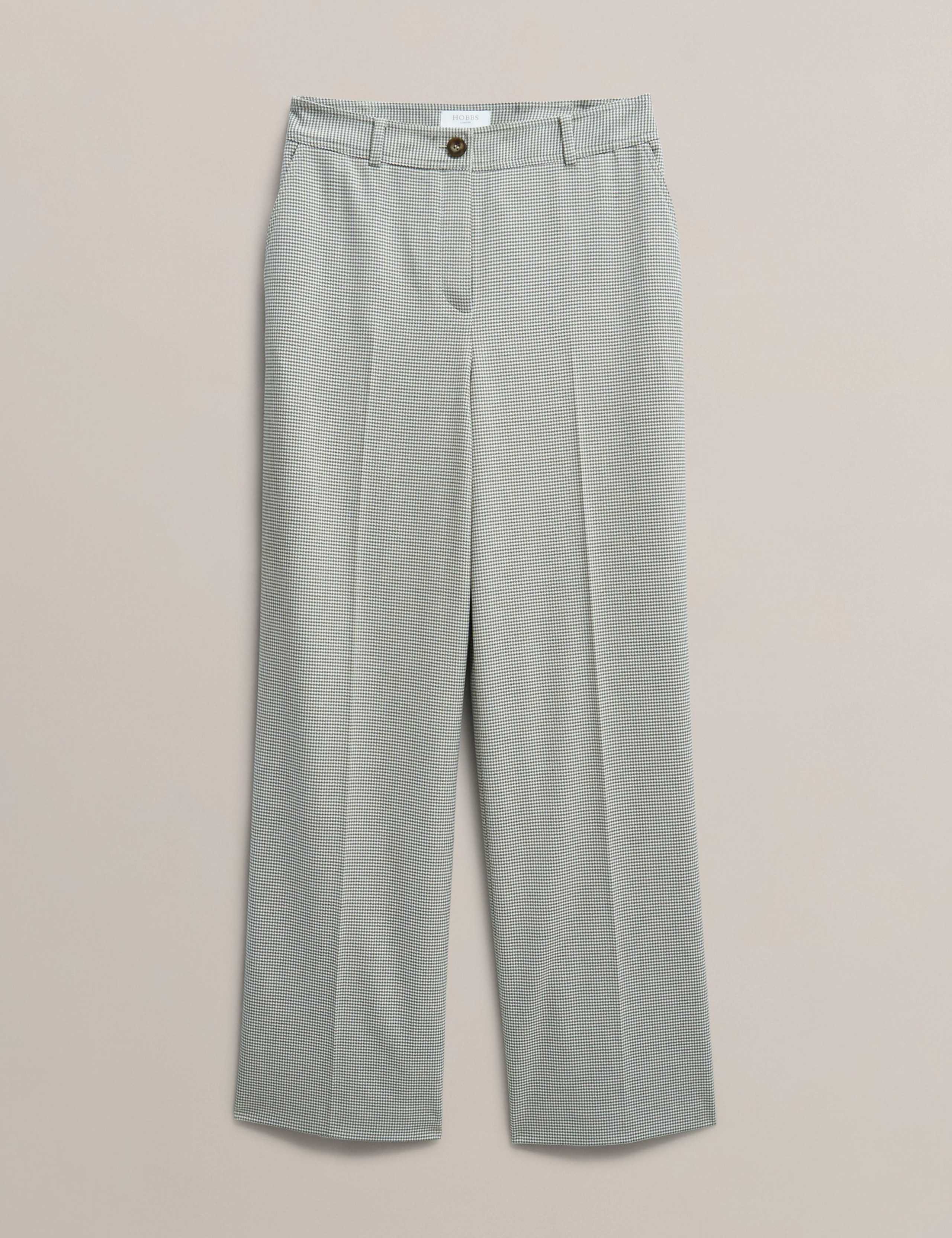 Puppytooth Mid Rise Wide Leg Trousers 2 of 6