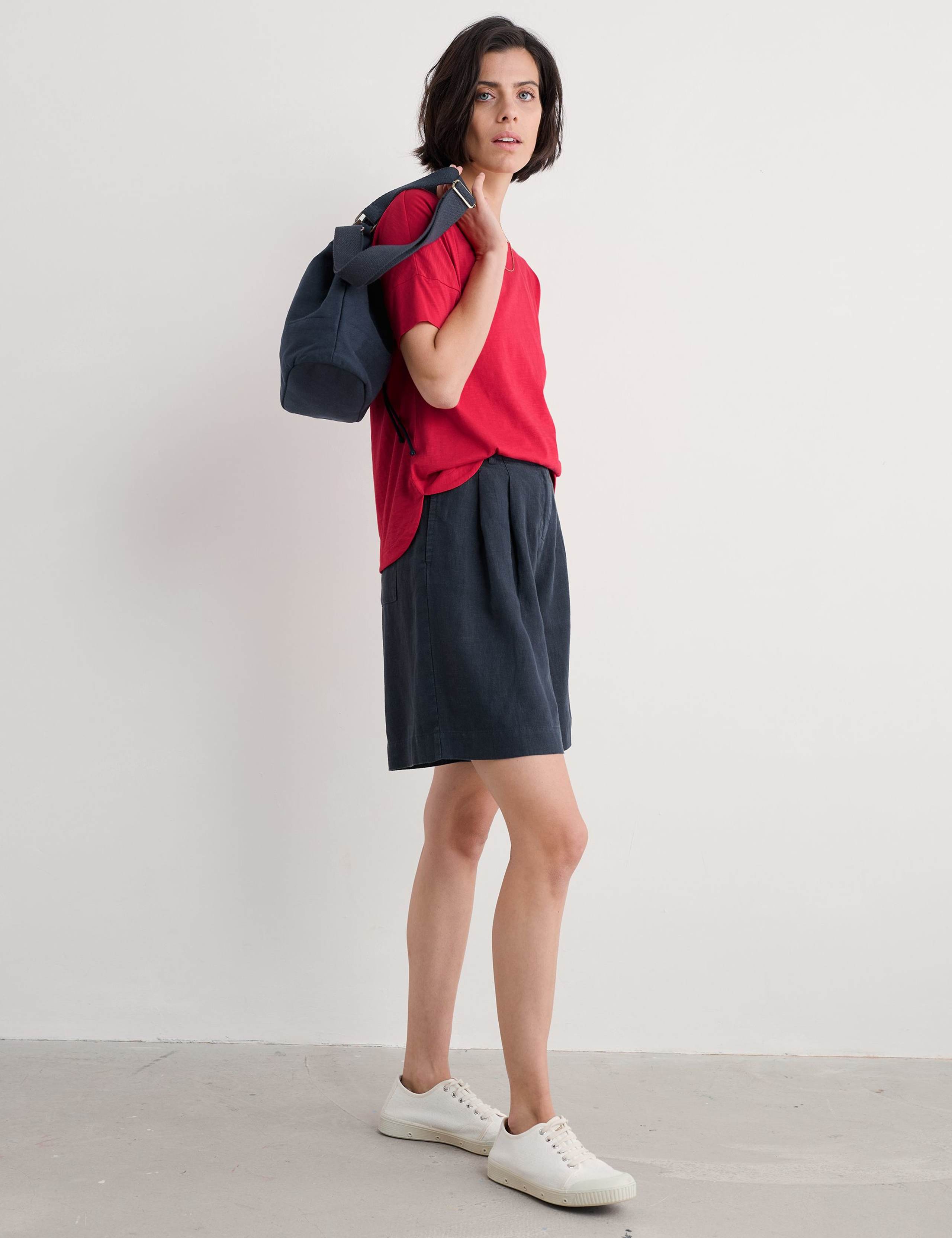 Pure Cotton Slash Neck Relaxed T-Shirt 3 of 4