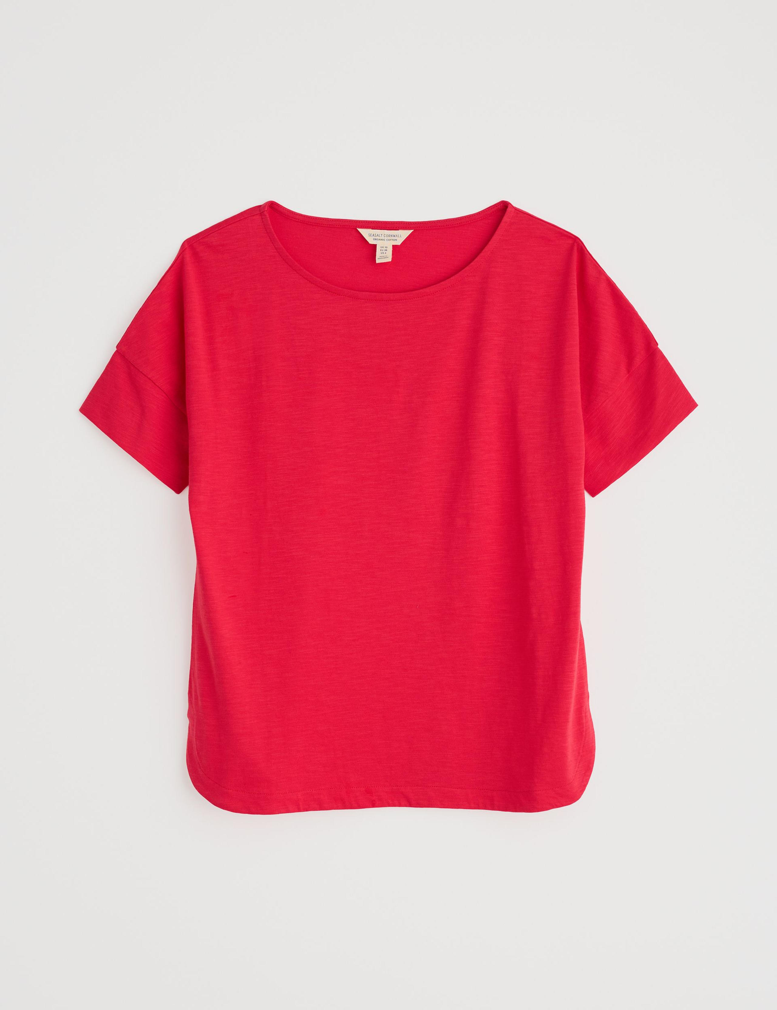 Pure Cotton Slash Neck Relaxed T-Shirt 2 of 4