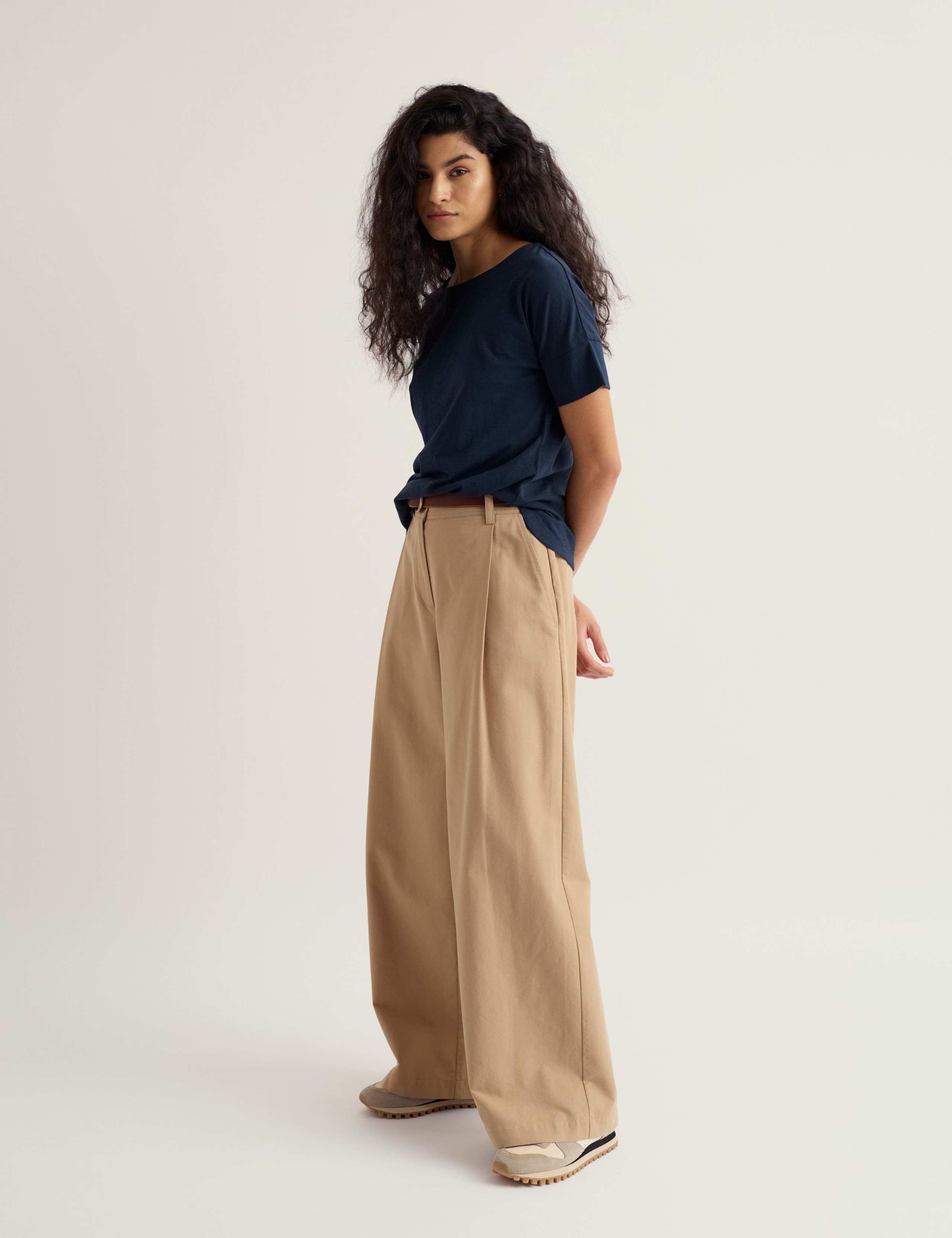 Pure Cotton Slash Neck Relaxed T-Shirt 3 of 5