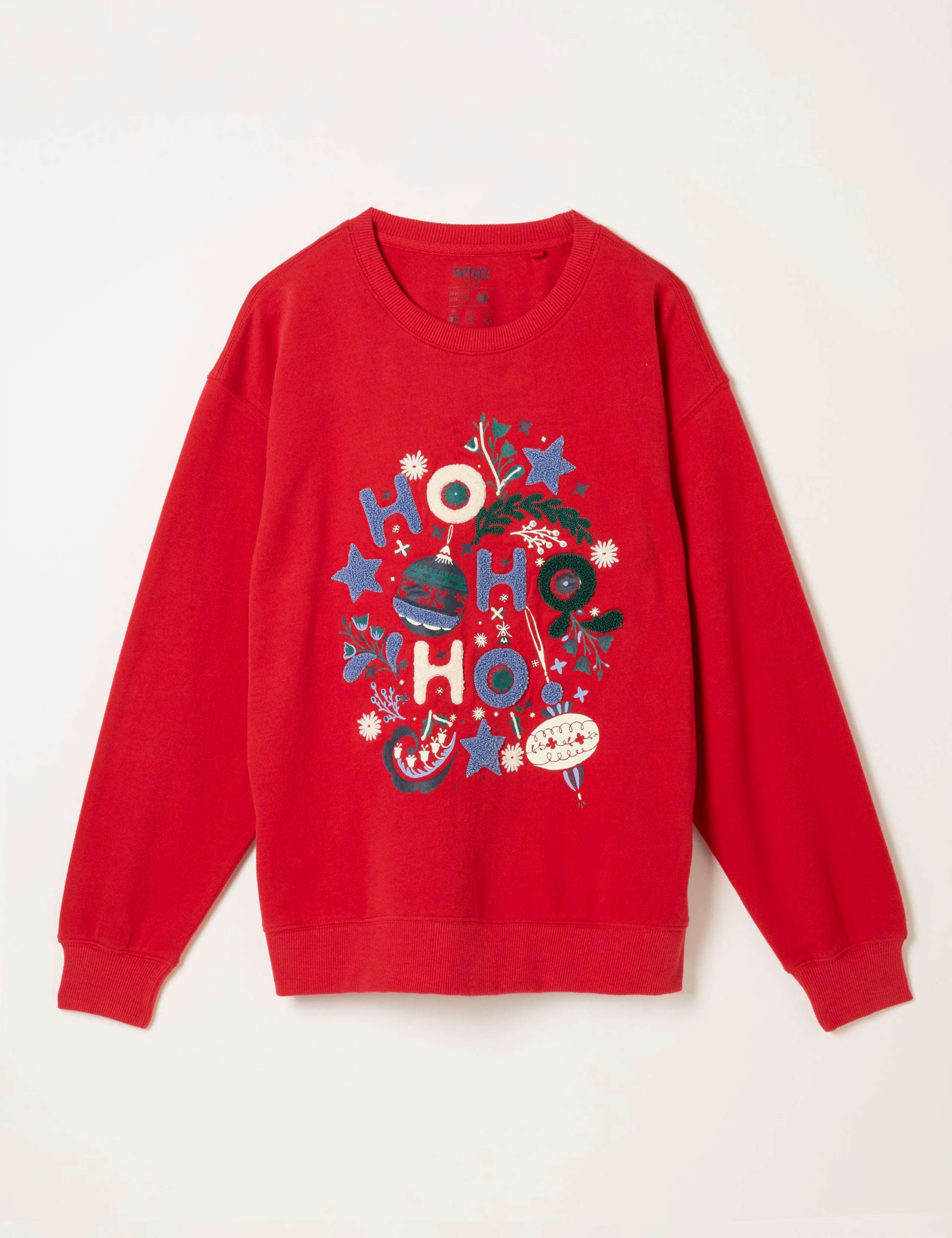 Cotton Rich Embroidered Crew Neck Sweatshirt 2 of 5