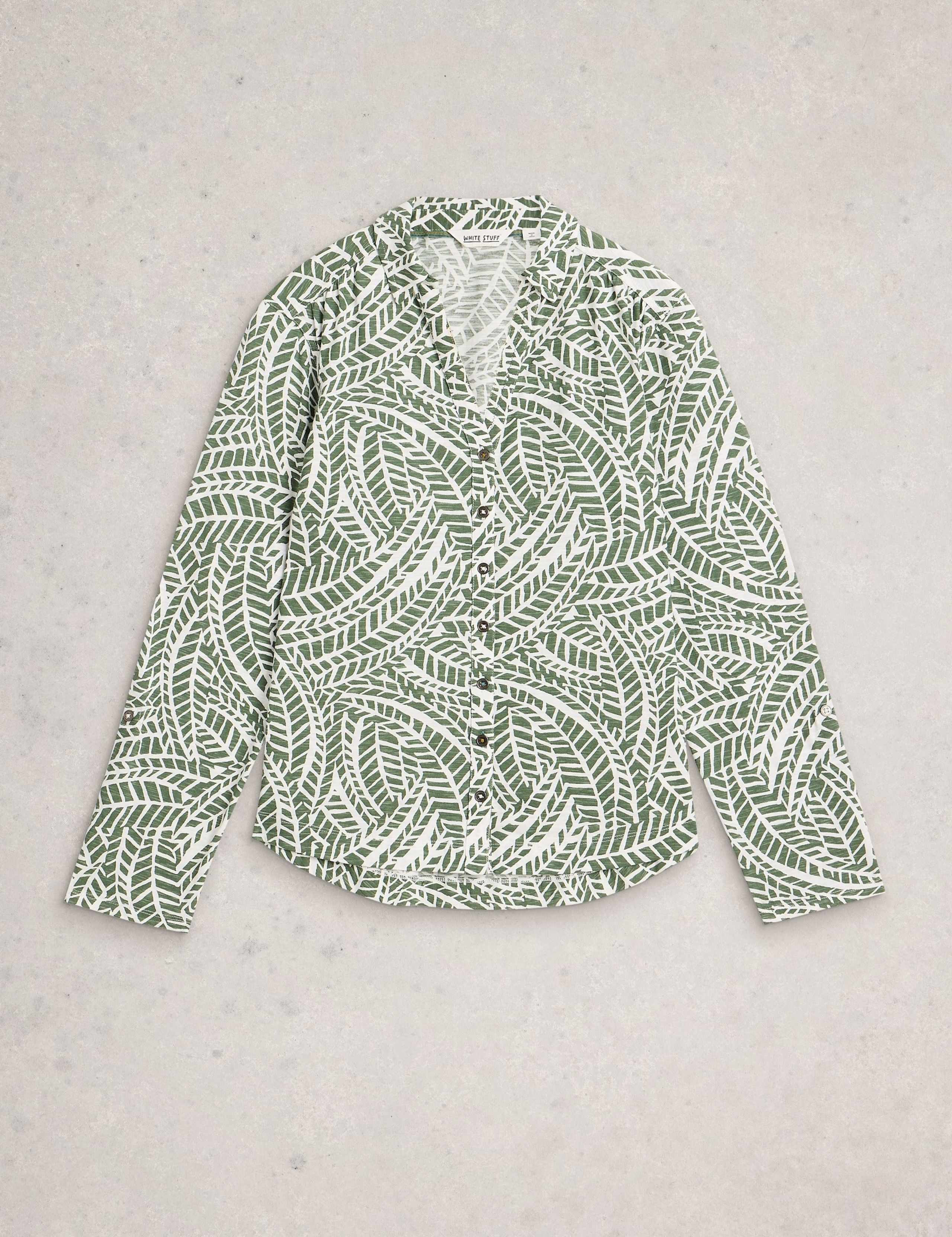 Pure Cotton Jersey Floral Shirt 2 of 6