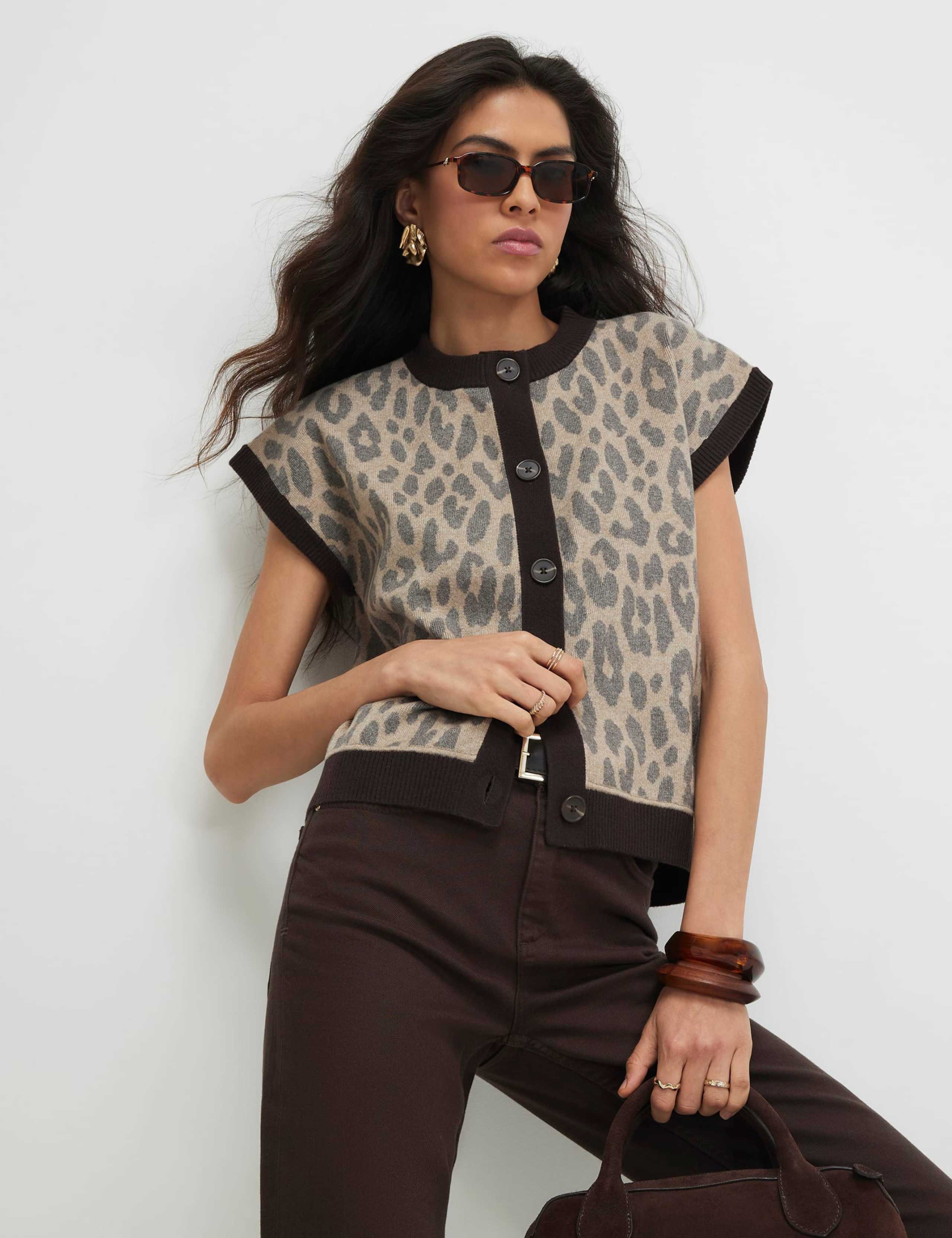 Animal Print Vest 1 of 6