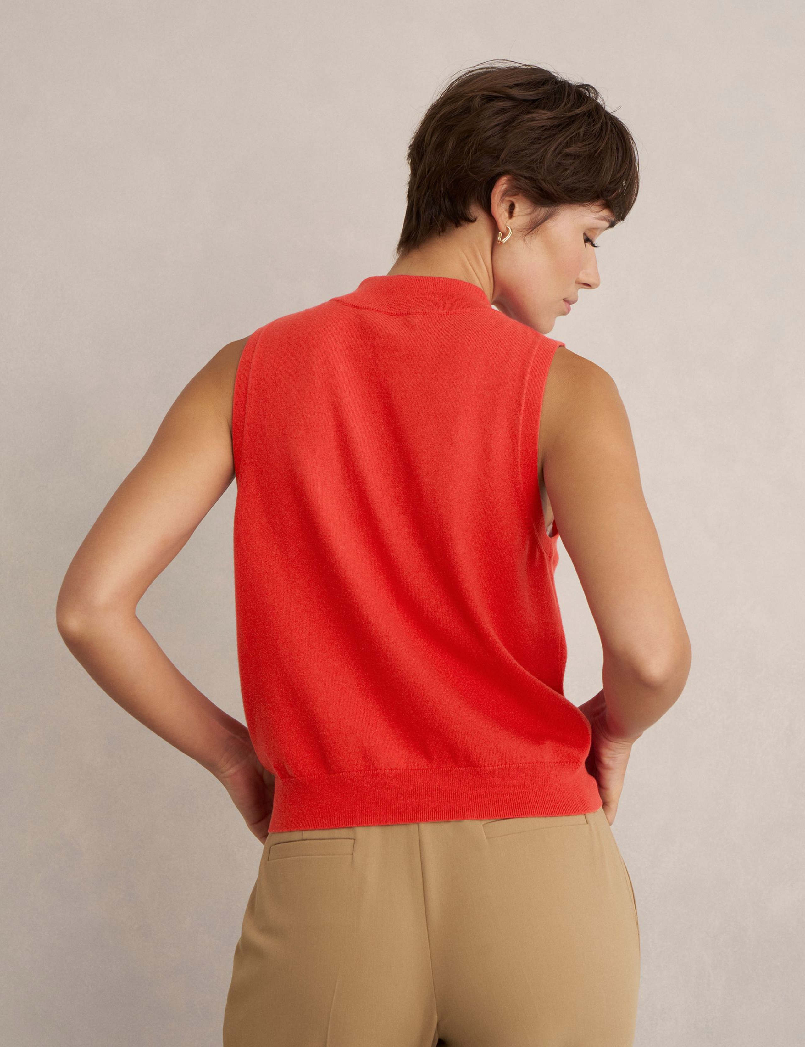 Merino Wool Rich Knitted Vest Top 3 of 5