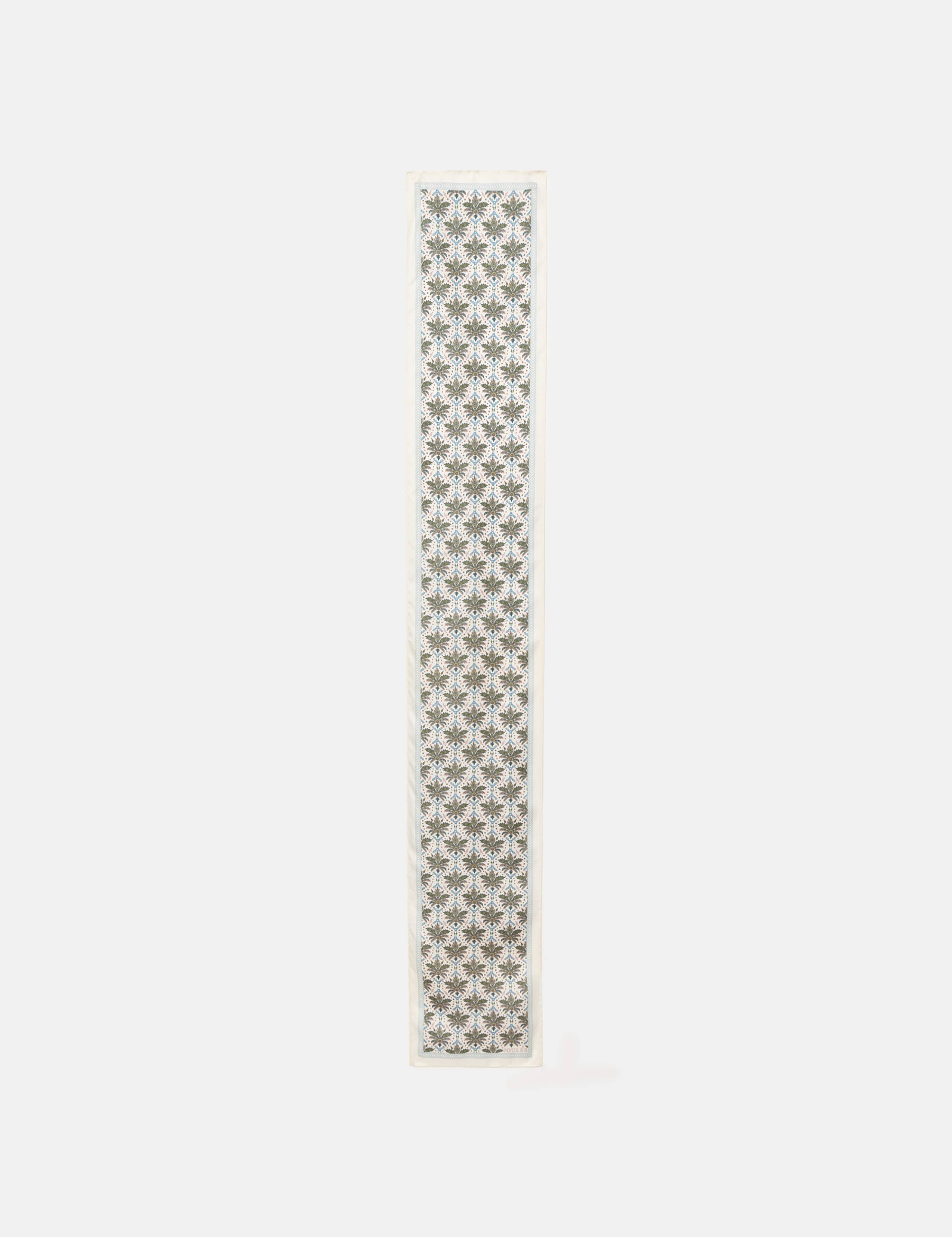 Pure Silk Printed Skinny Scarf 2 of 3