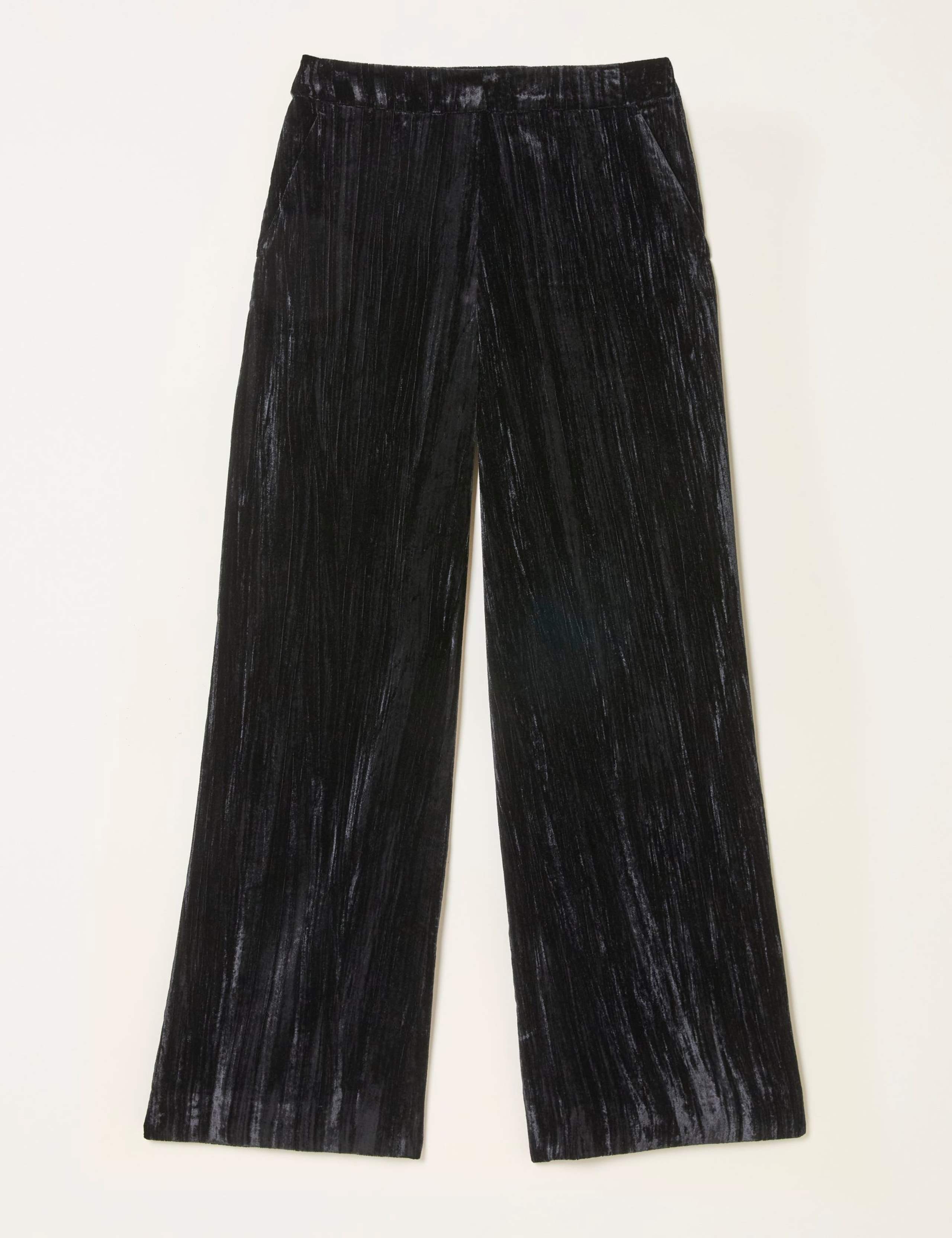 Velvet Textured Wide Leg Trousers 2 of 6