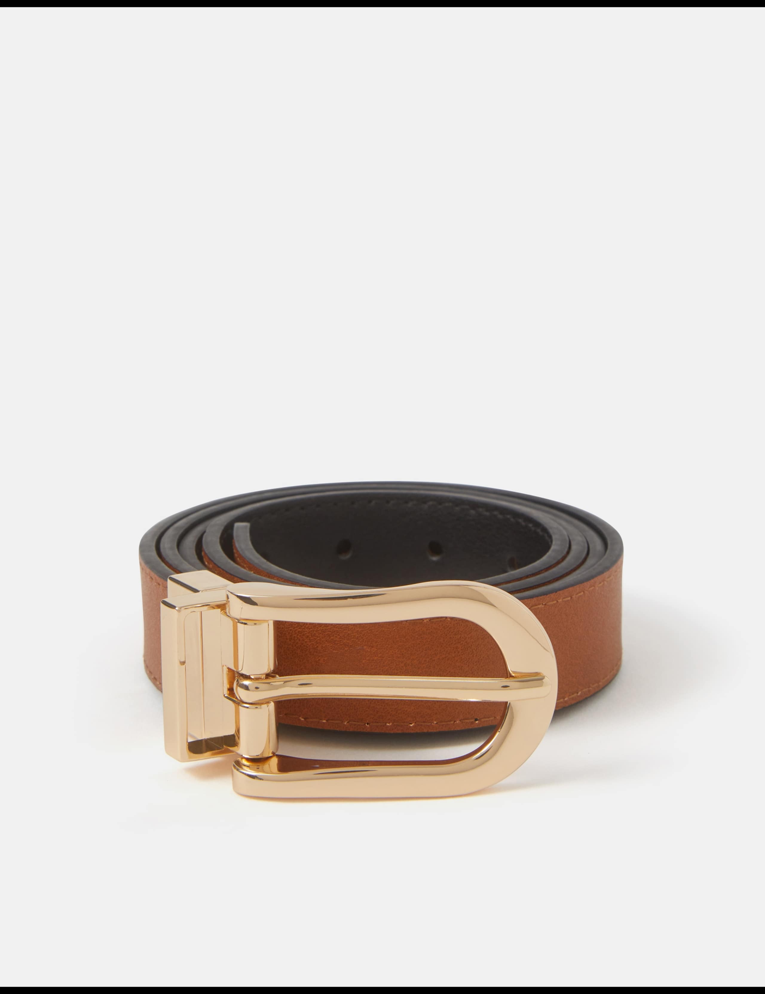 Faux Leather Reversible Belt 1 of 4