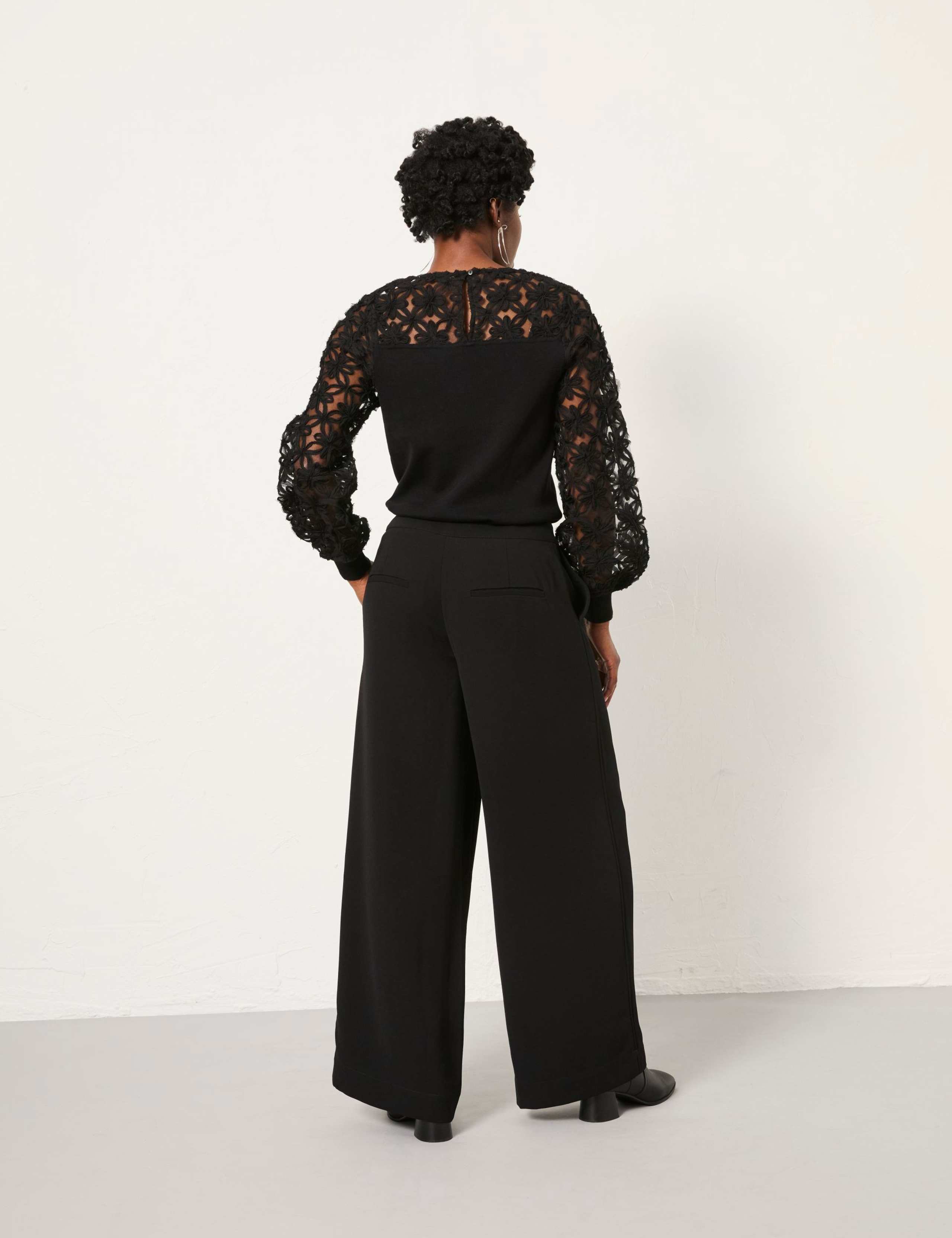 Satin Wide Leg Trousers 3 of 6