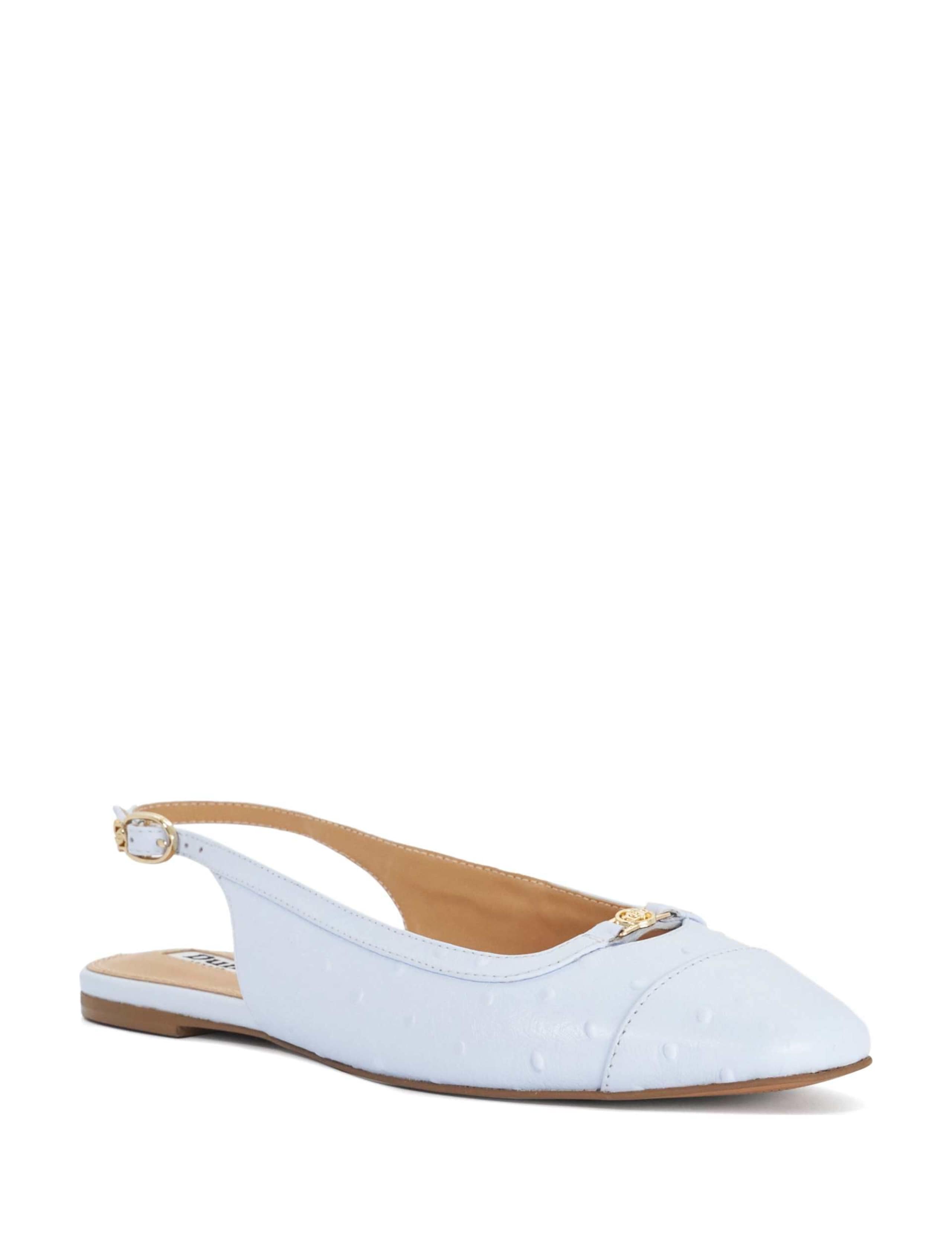 Leather Buckle Slingback Ballet Pumps 3 of 5