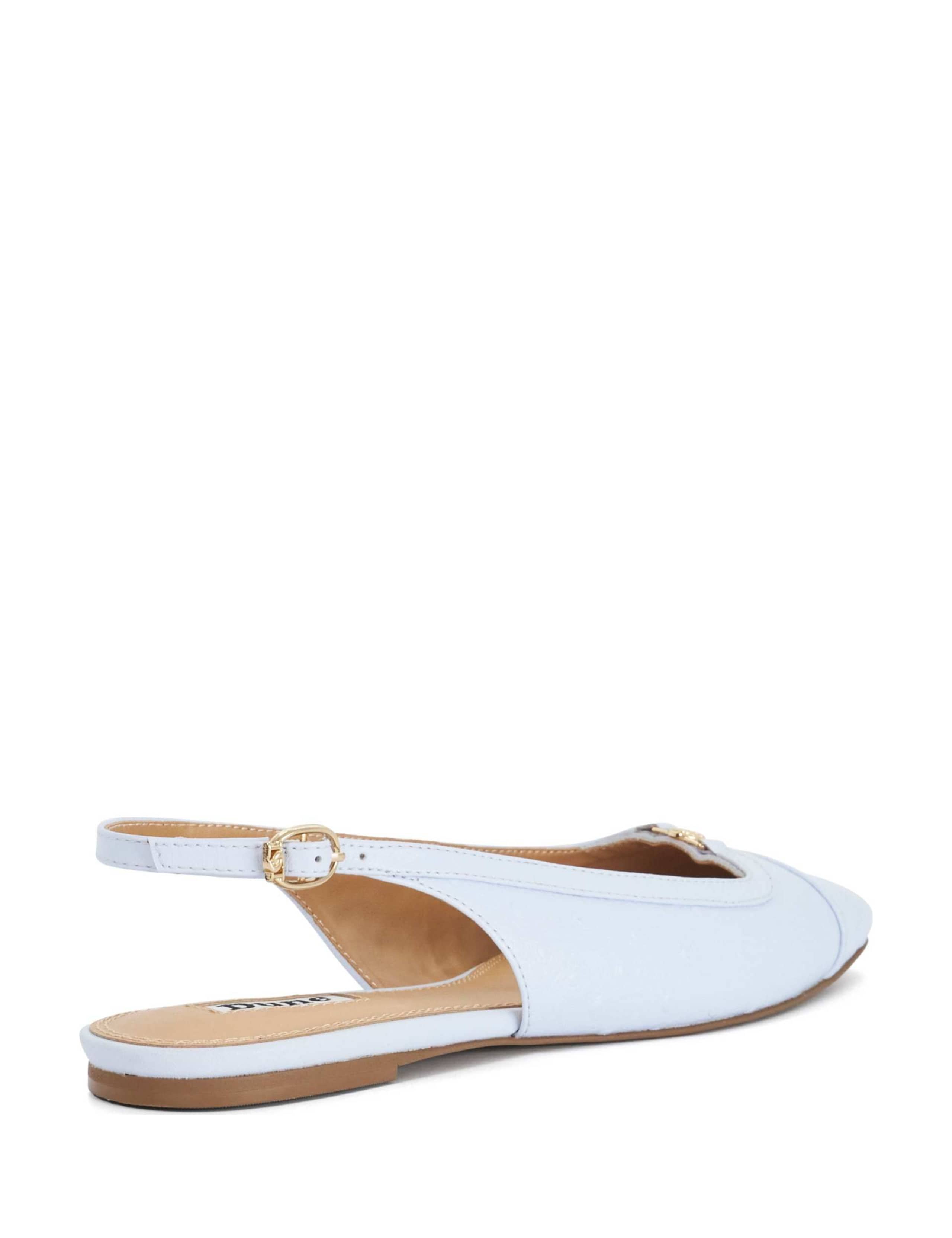 Leather Buckle Slingback Ballet Pumps 4 of 5