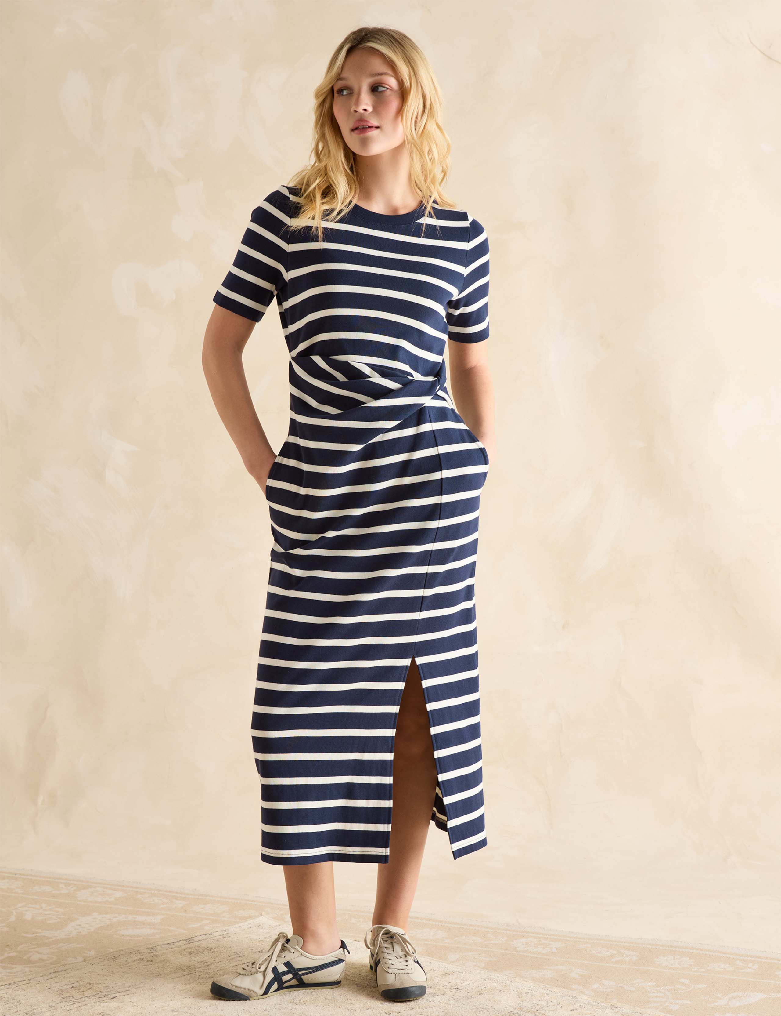 Jersey Striped Midaxi T-Shirt Dress 3 of 6