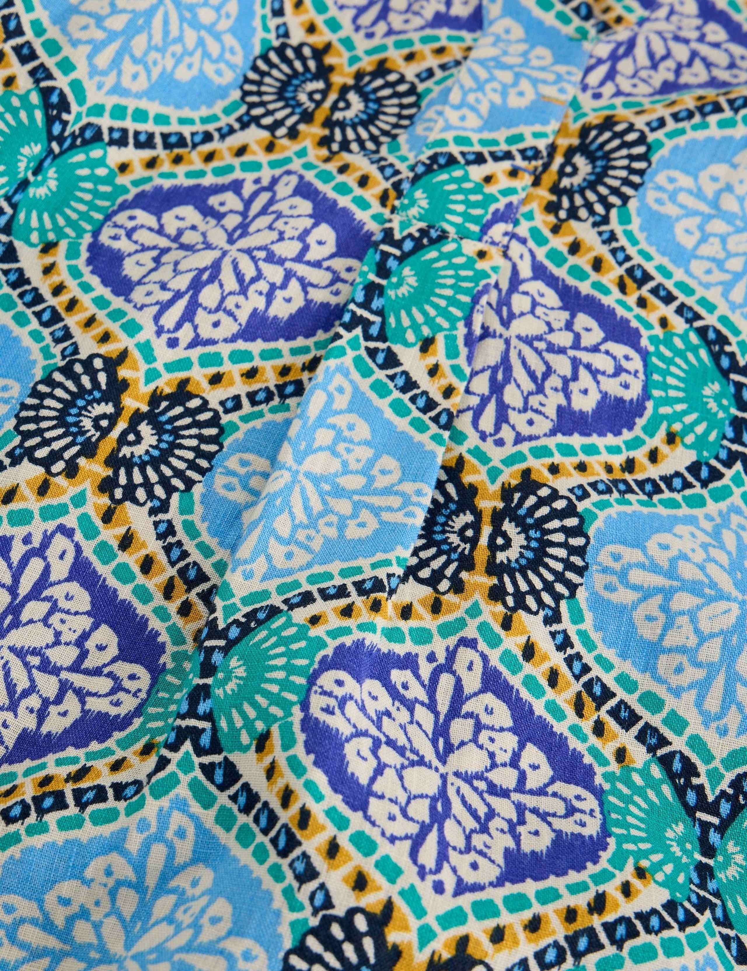 Pure Linen Printed Collared Tunic 6 of 6