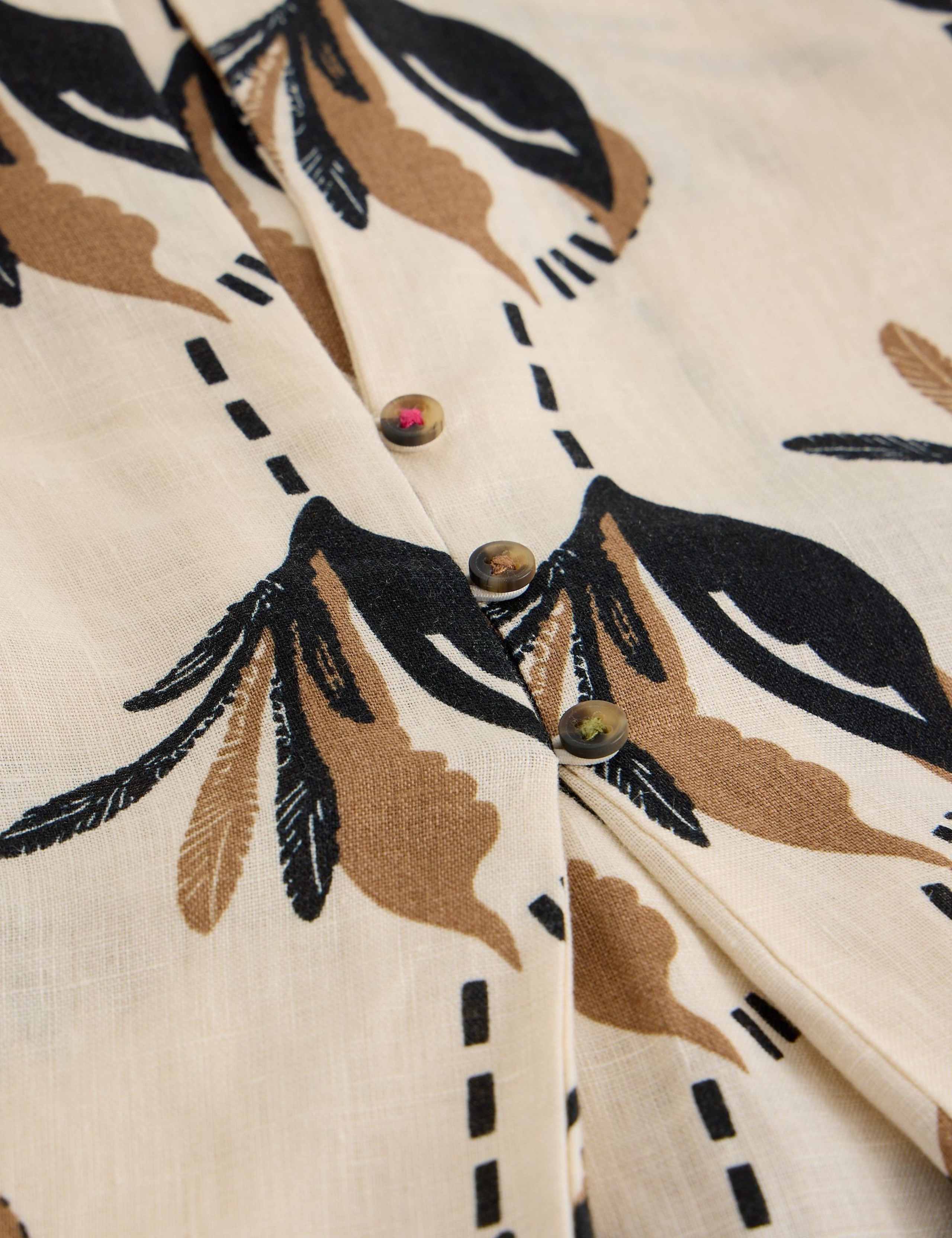 Pure Linen Printed Collared Tunic 6 of 6