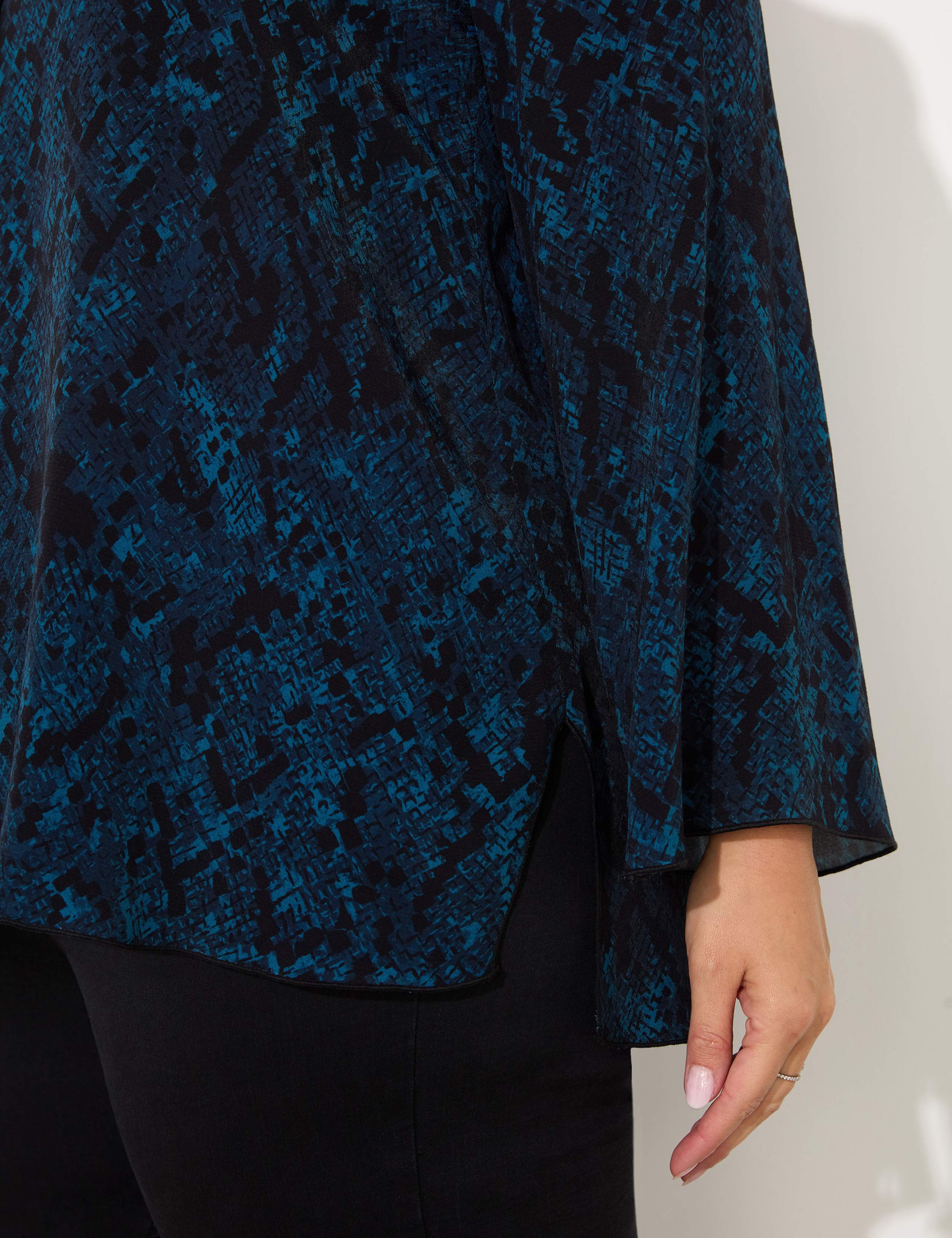 Snake Print V-Neck Blouse 4 of 5