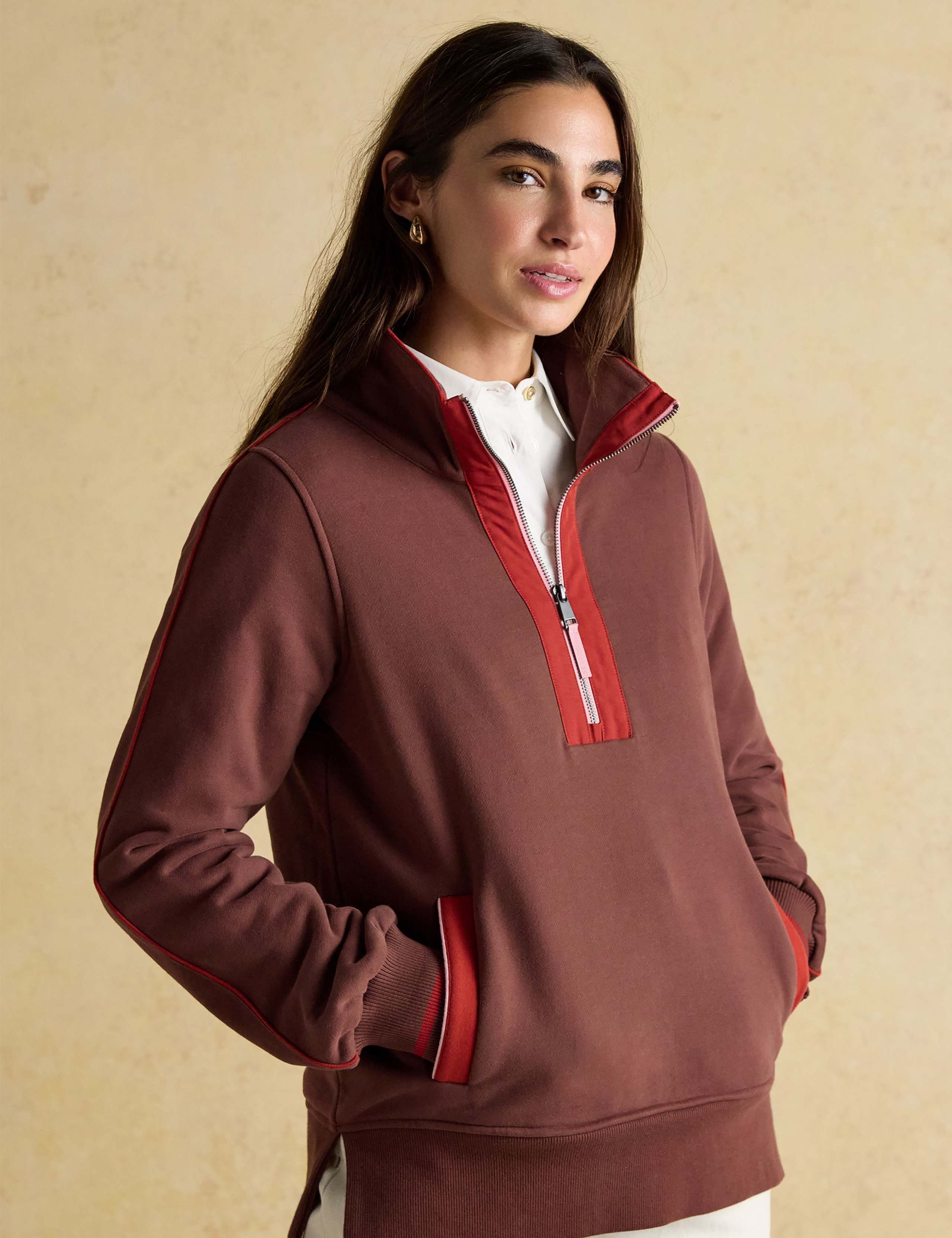 Pure Cotton Half Zip Sweatshirt 1 of 6