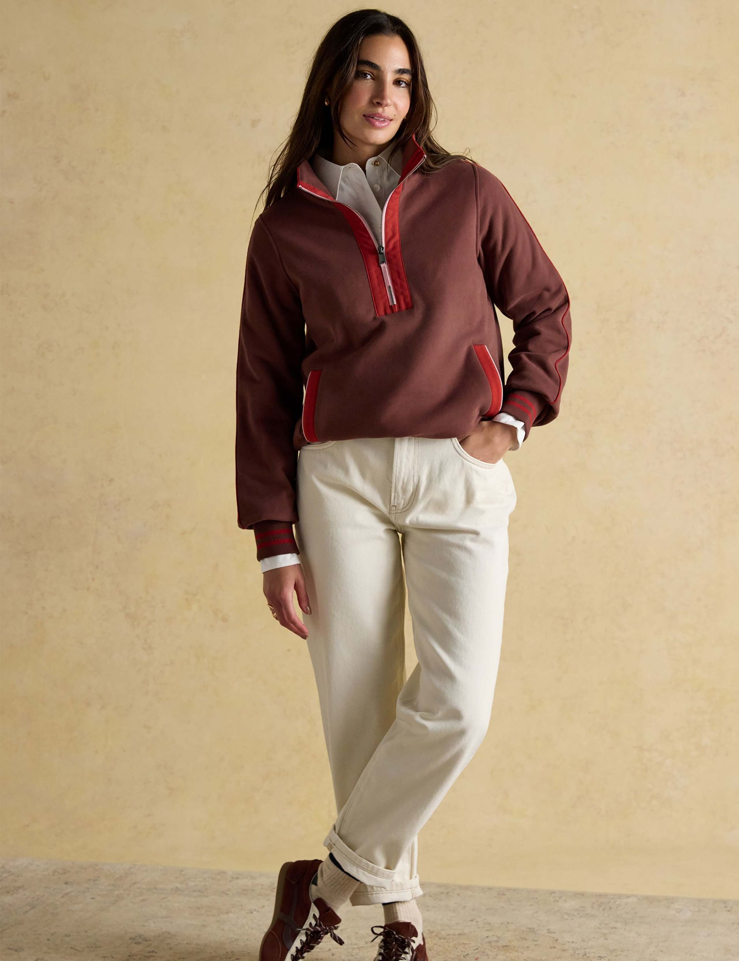Pure Cotton Half Zip Sweatshirt 3 of 6