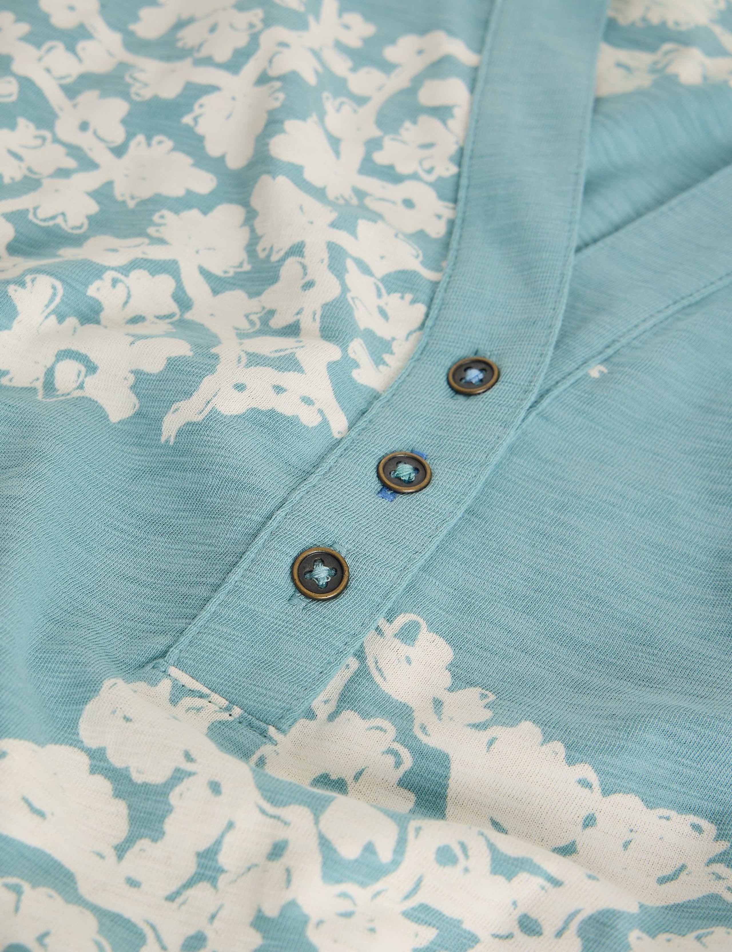 Pure Cotton Printed Notch Neck Vest Top 4 of 6