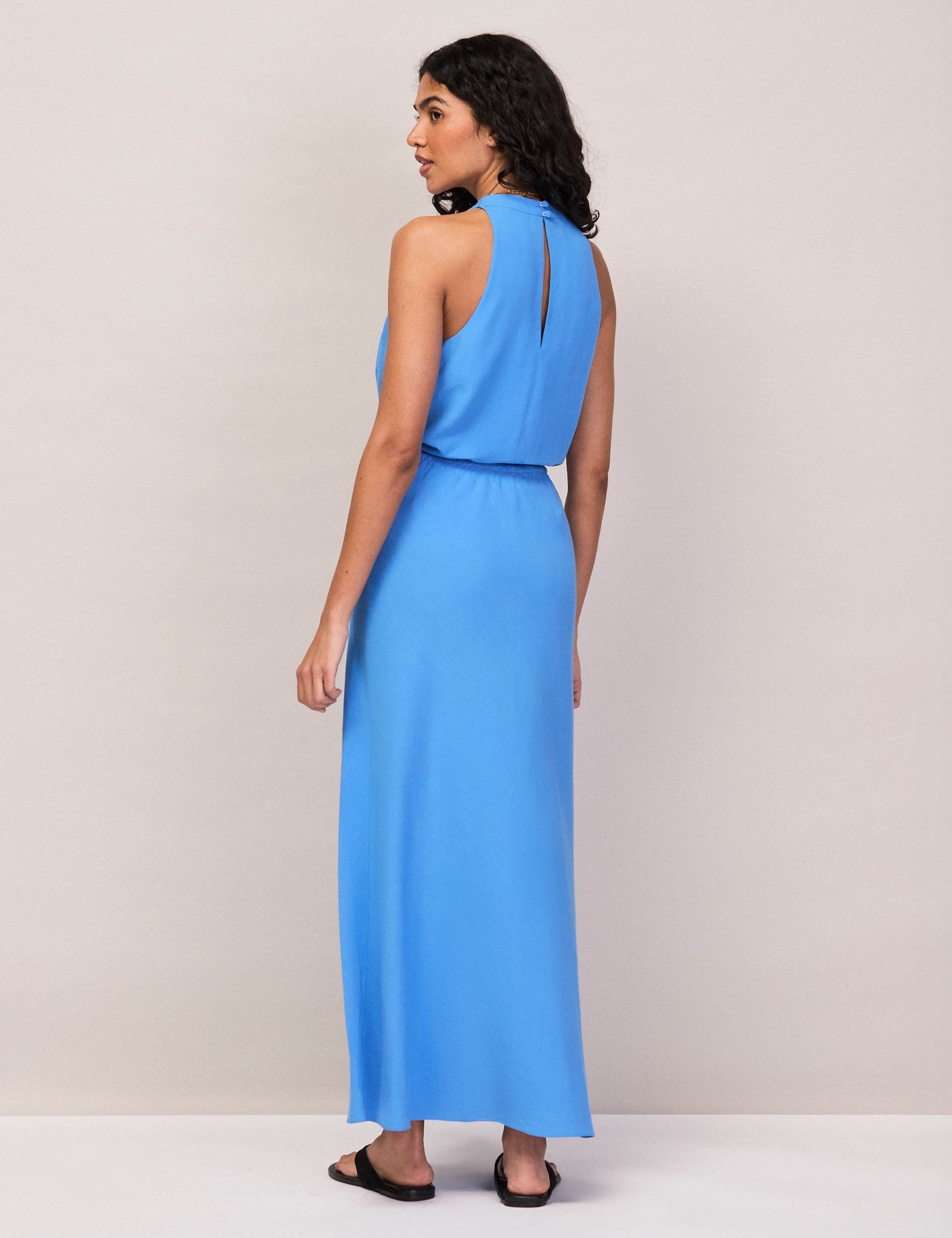 Drawstring Maxi Slip Skirt with Linen 3 of 4