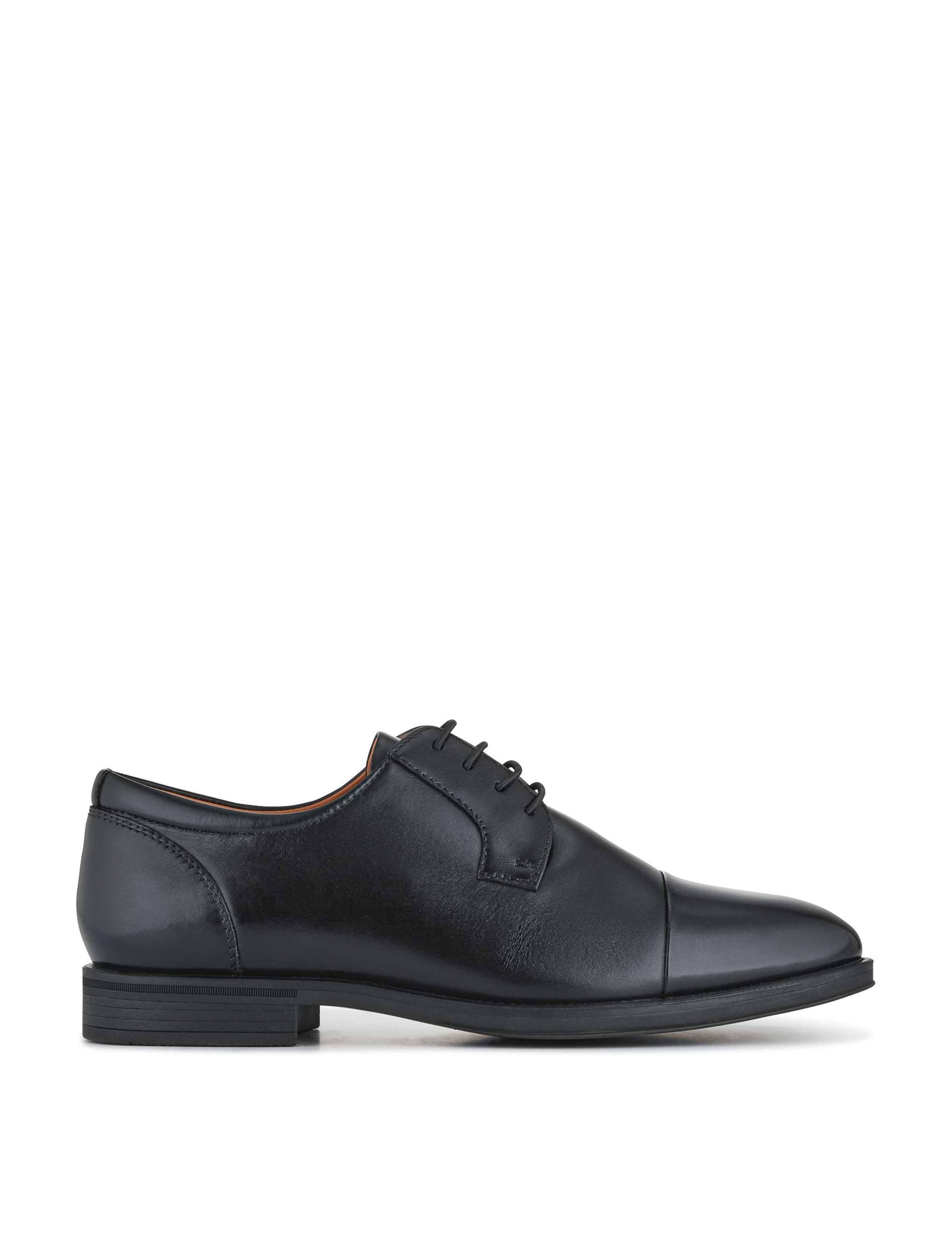 Wide Fit Leather Derby Shoes 2 of 6