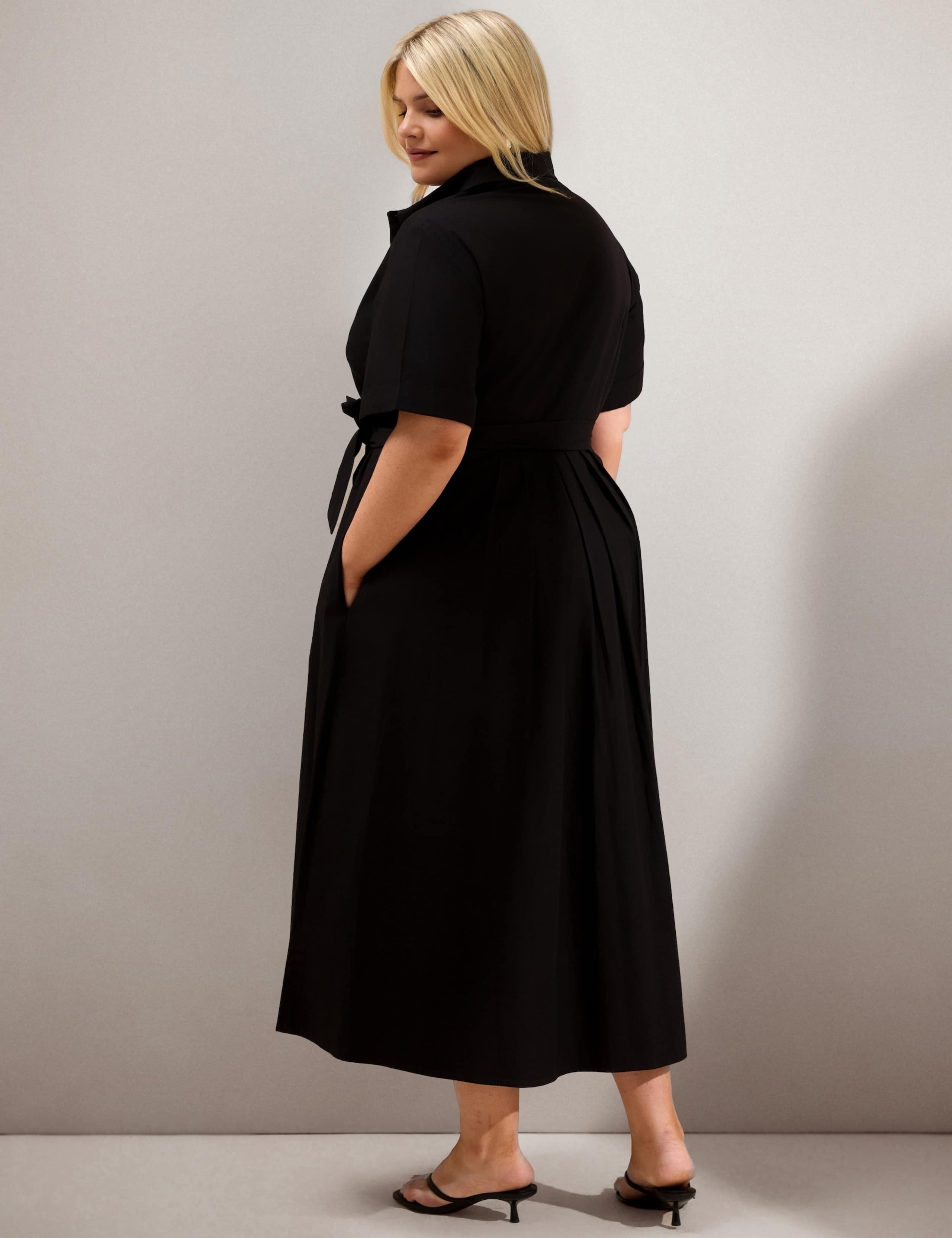 Pure Cotton Button Through Midi Shirt Dress 2 of 6