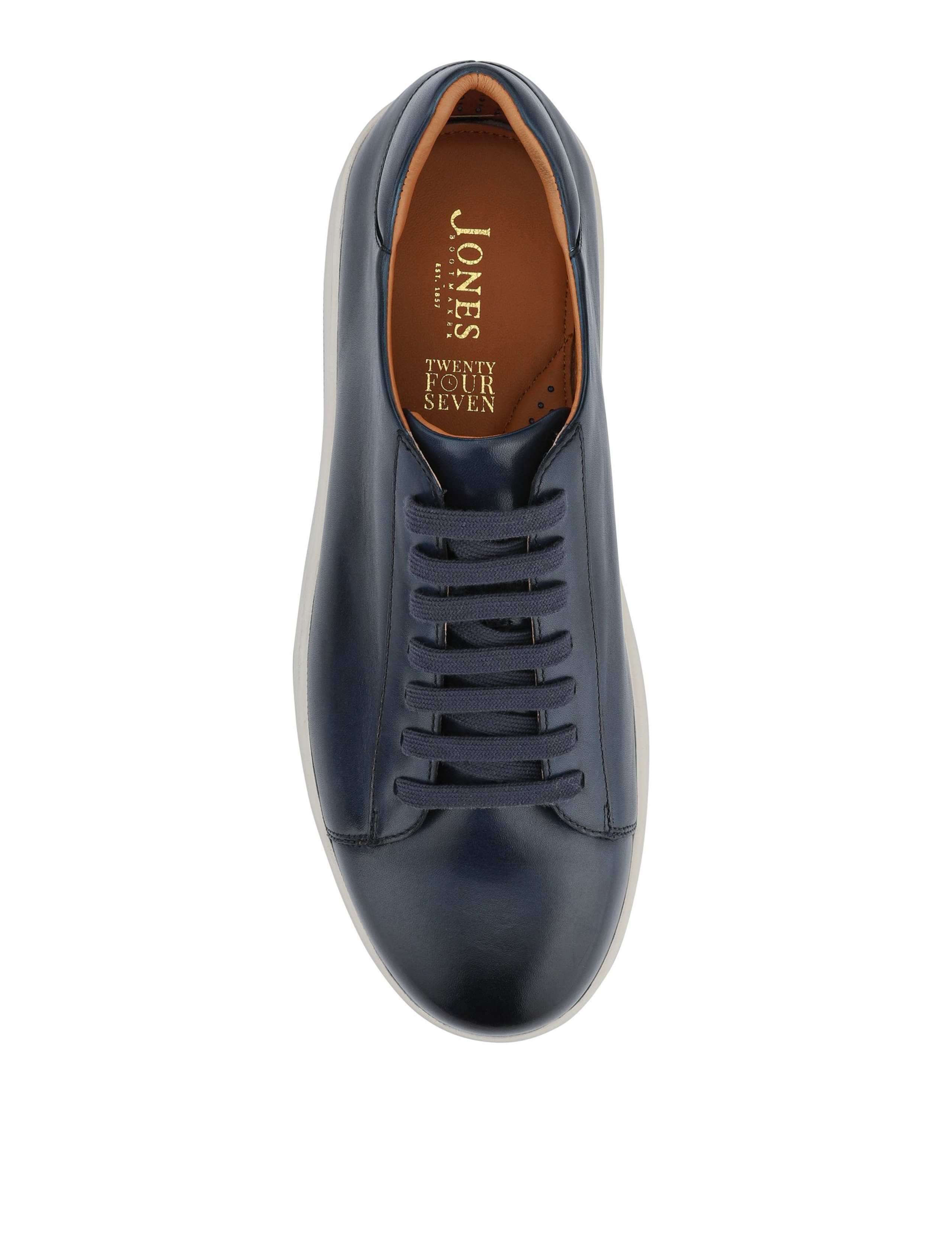 Wide Fit Leather Lace Up Trainers 3 of 6