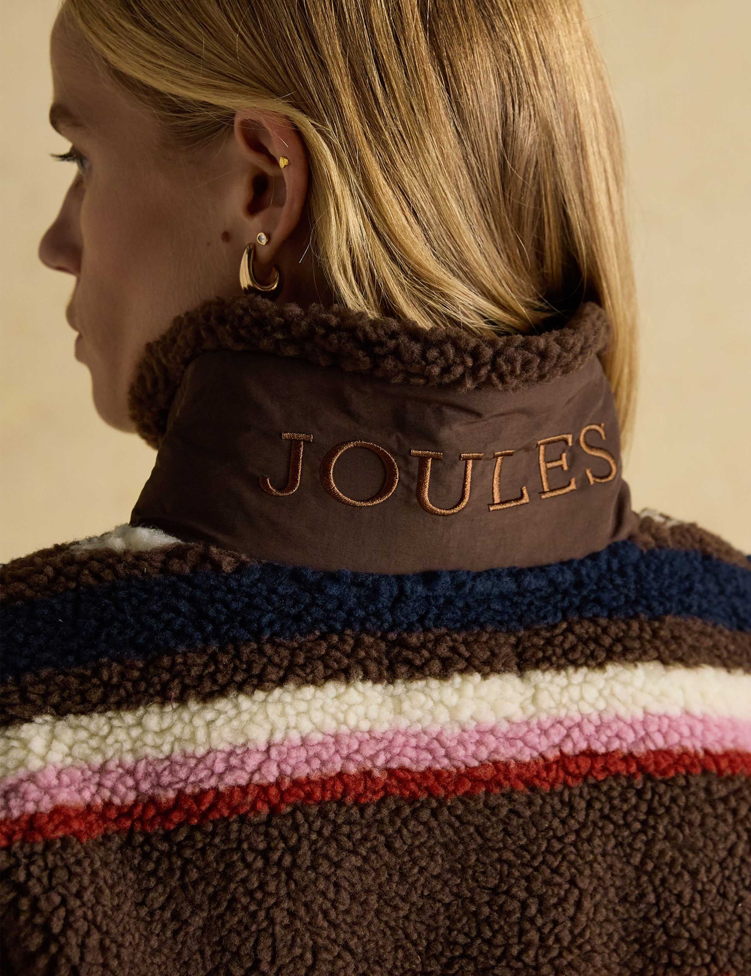 Borg Striped Funnel Neck Jacket 8 of 11