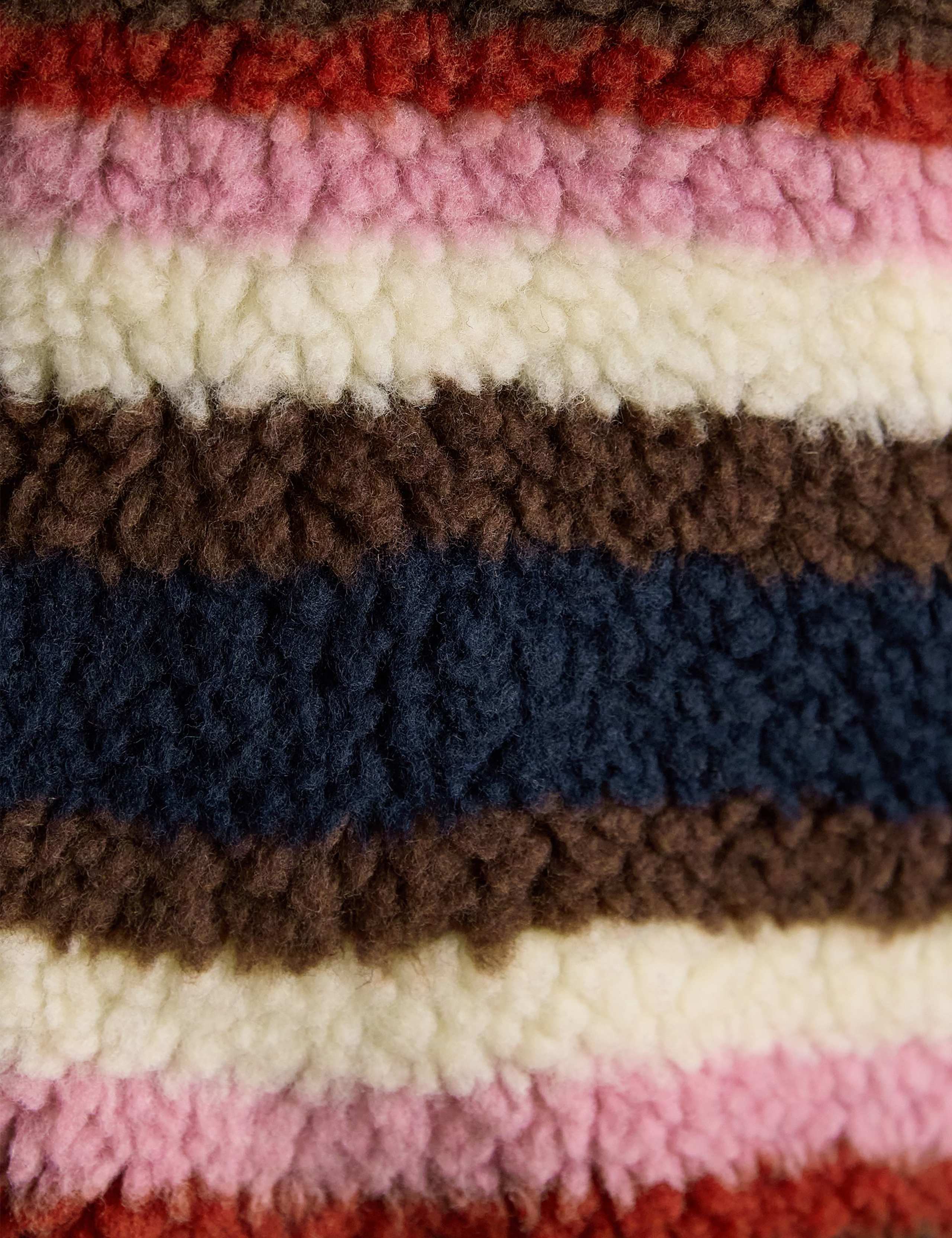 Borg Striped Funnel Neck Jacket 9 of 11