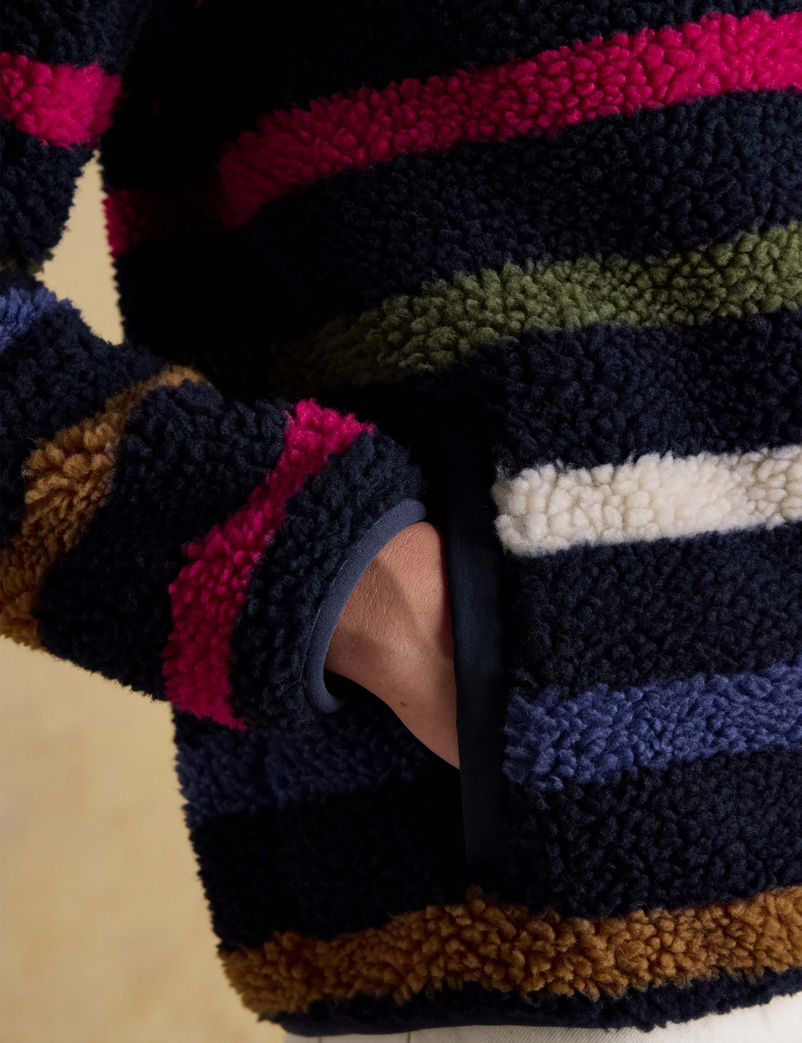 Borg Striped Funnel Neck Jacket 8 of 9