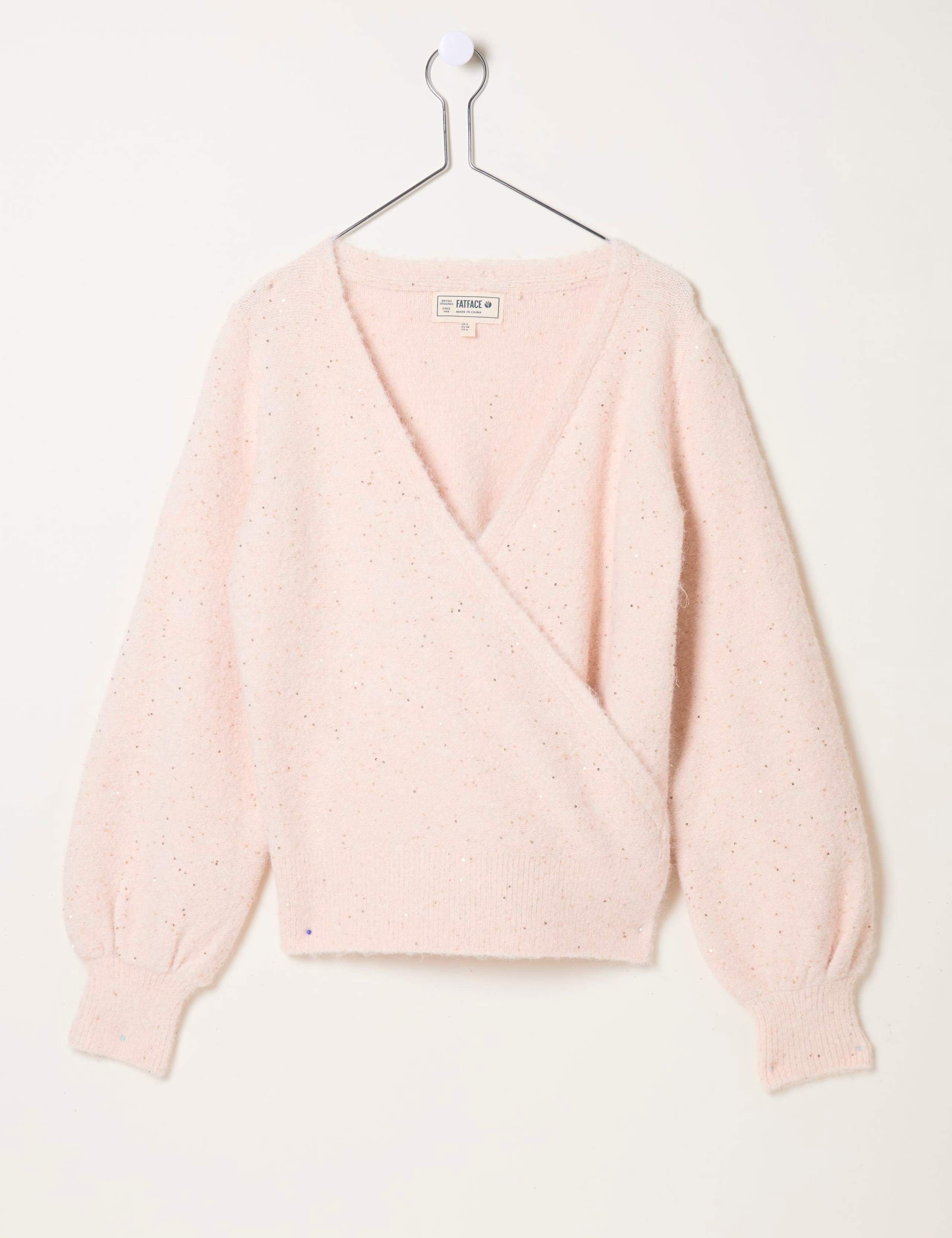 Sparkly V-Neck Wrap Cardigan 2 of 4