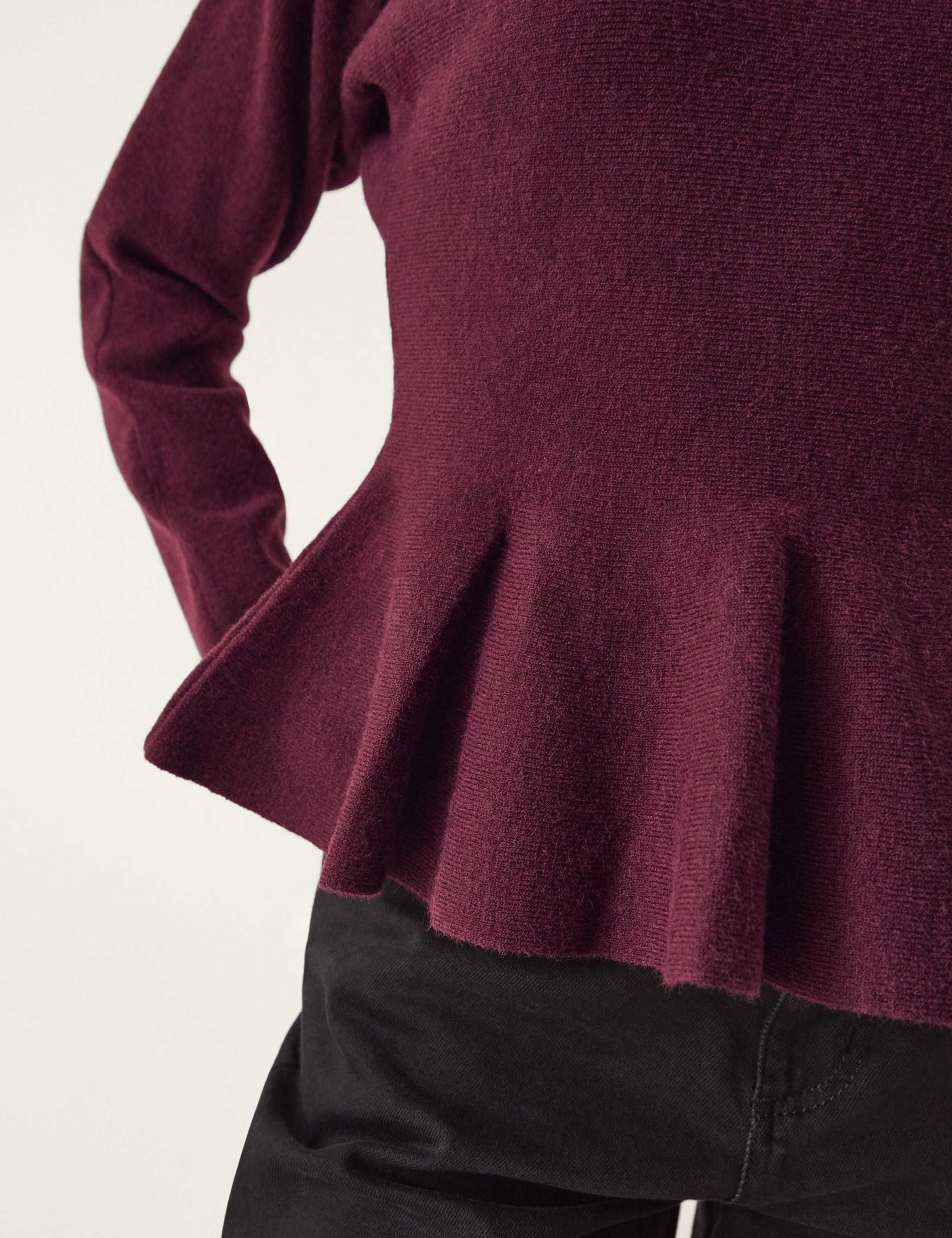 Textured Peplum Crew Neck Jumper 4 of 4