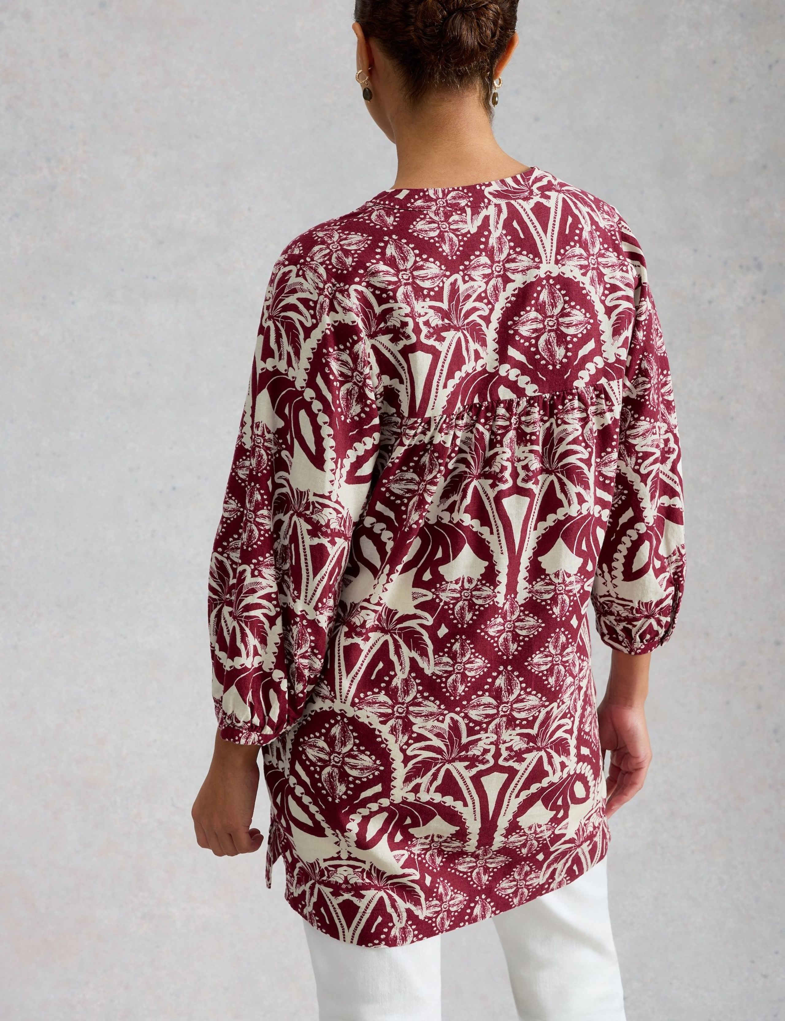Linen Rich Notch Neck Tunic 3 of 6