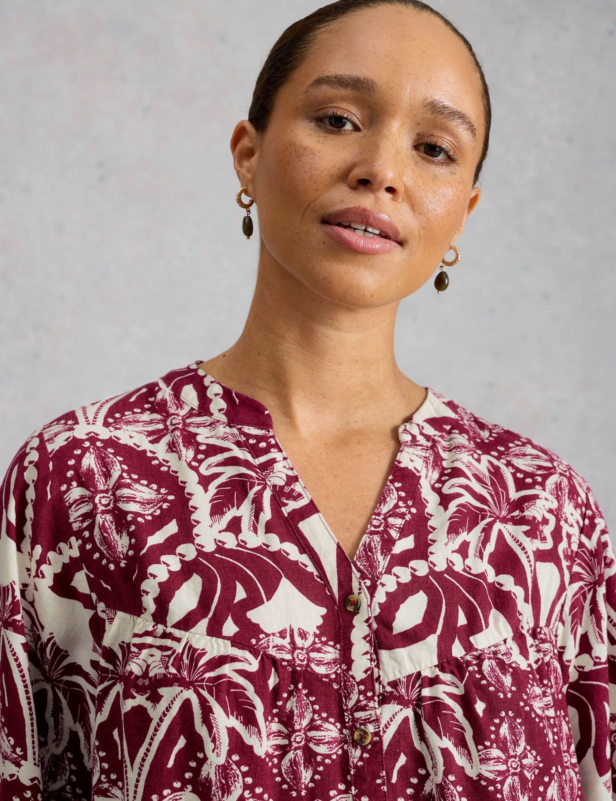 Linen Rich Notch Neck Tunic 4 of 6