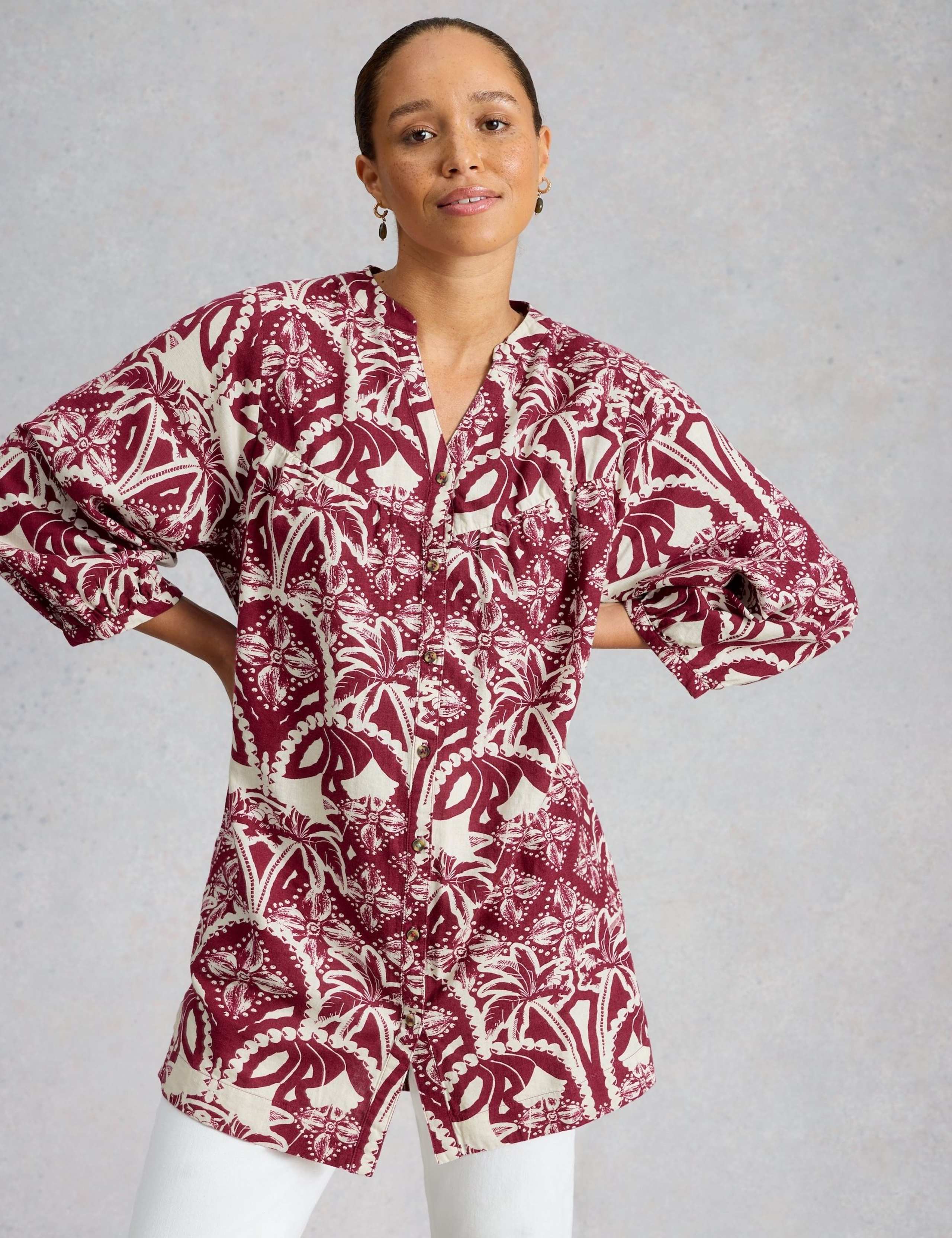 Linen Rich Notch Neck Tunic 5 of 6