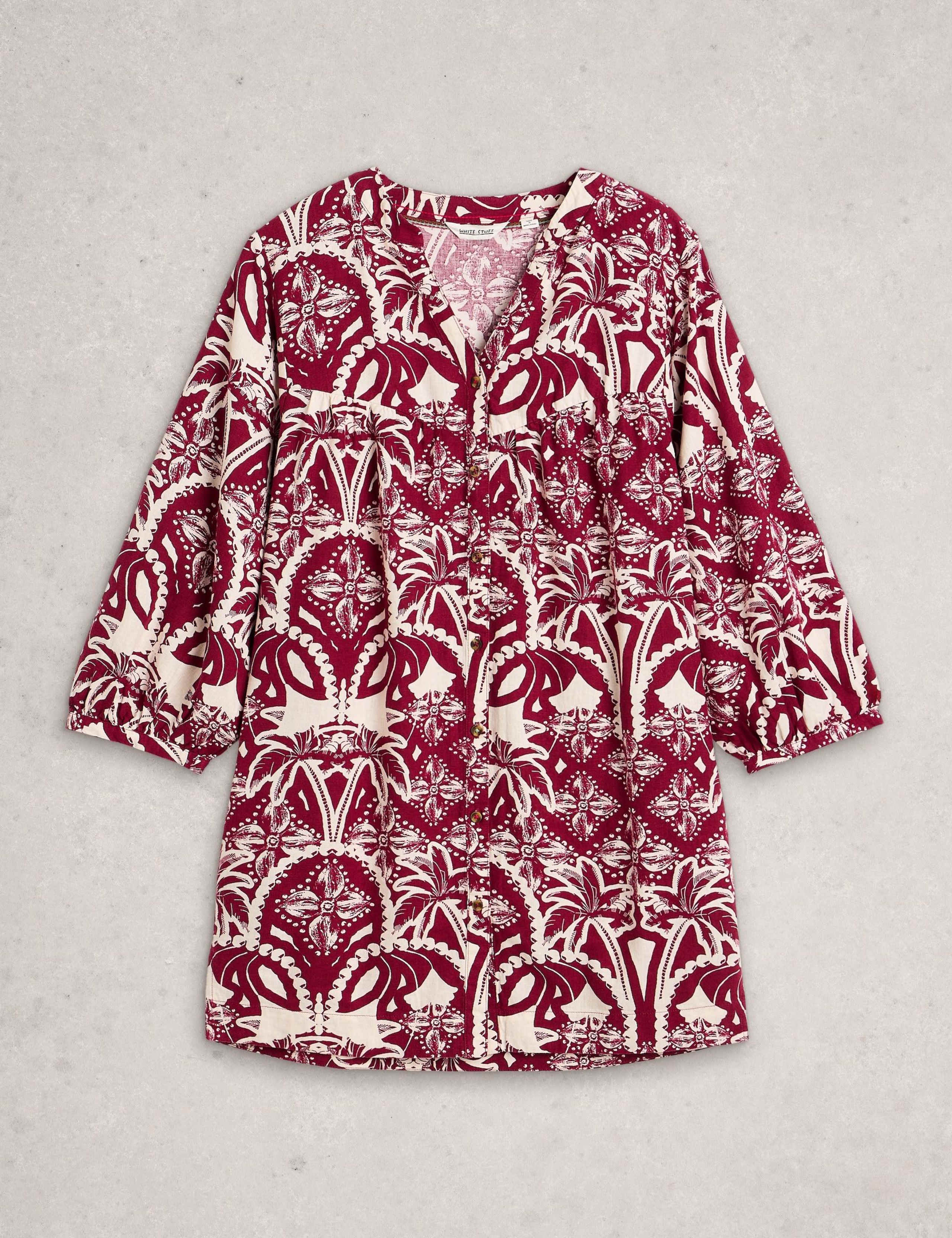 Linen Rich Notch Neck Tunic 2 of 6