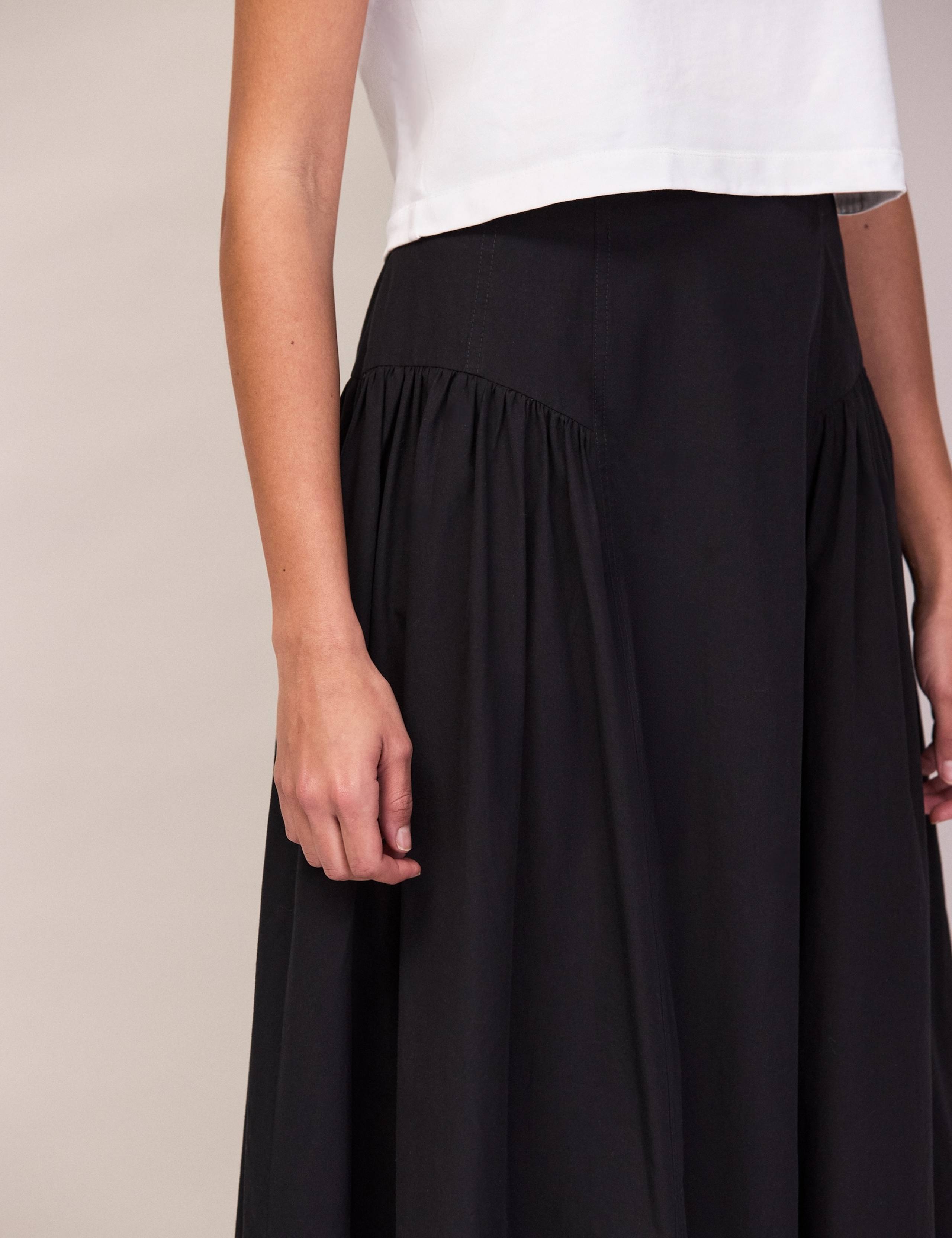 Pure Cotton Midi A-Line Skirt 5 of 5
