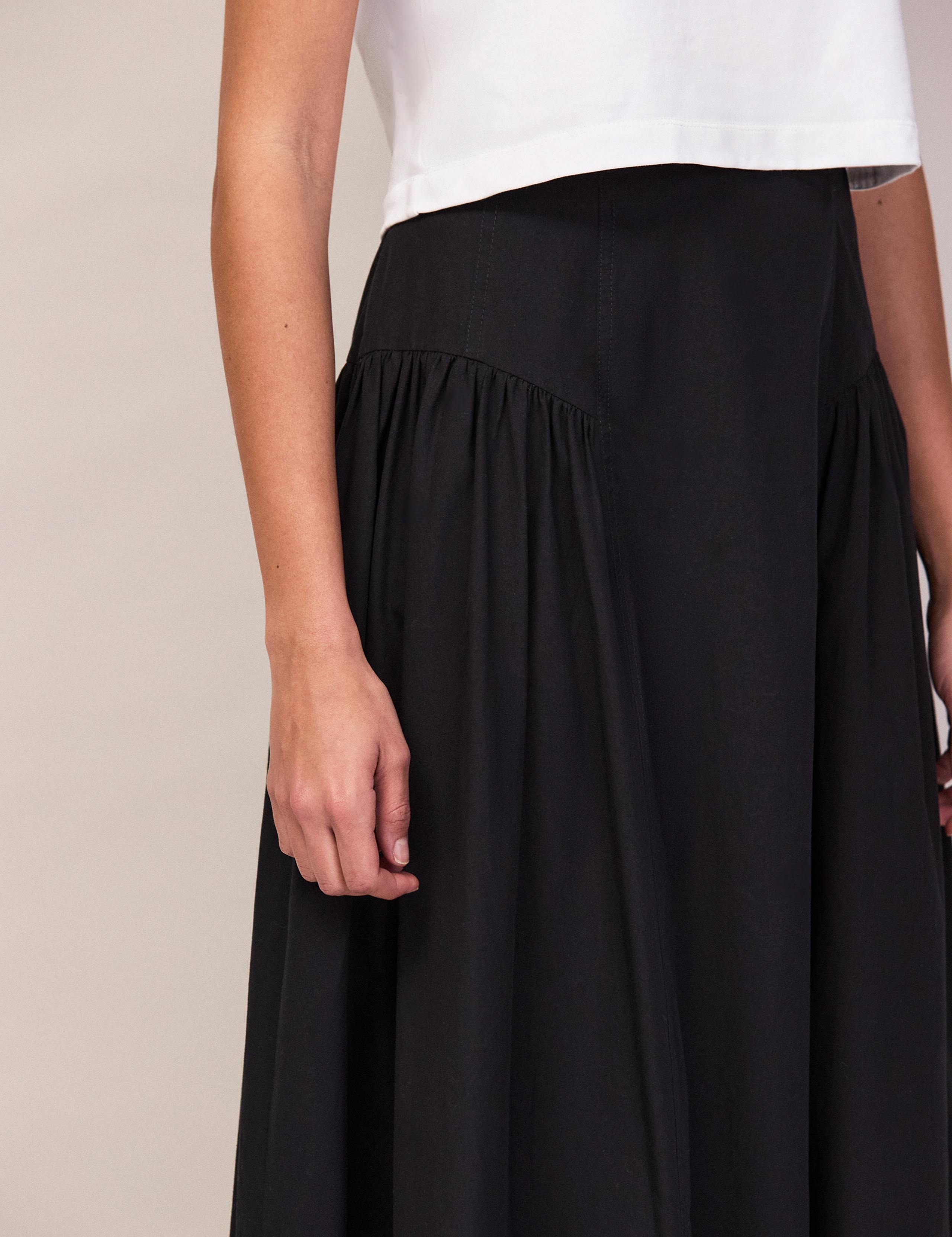 Pure Cotton Midi A-Line Skirt 7 of 8