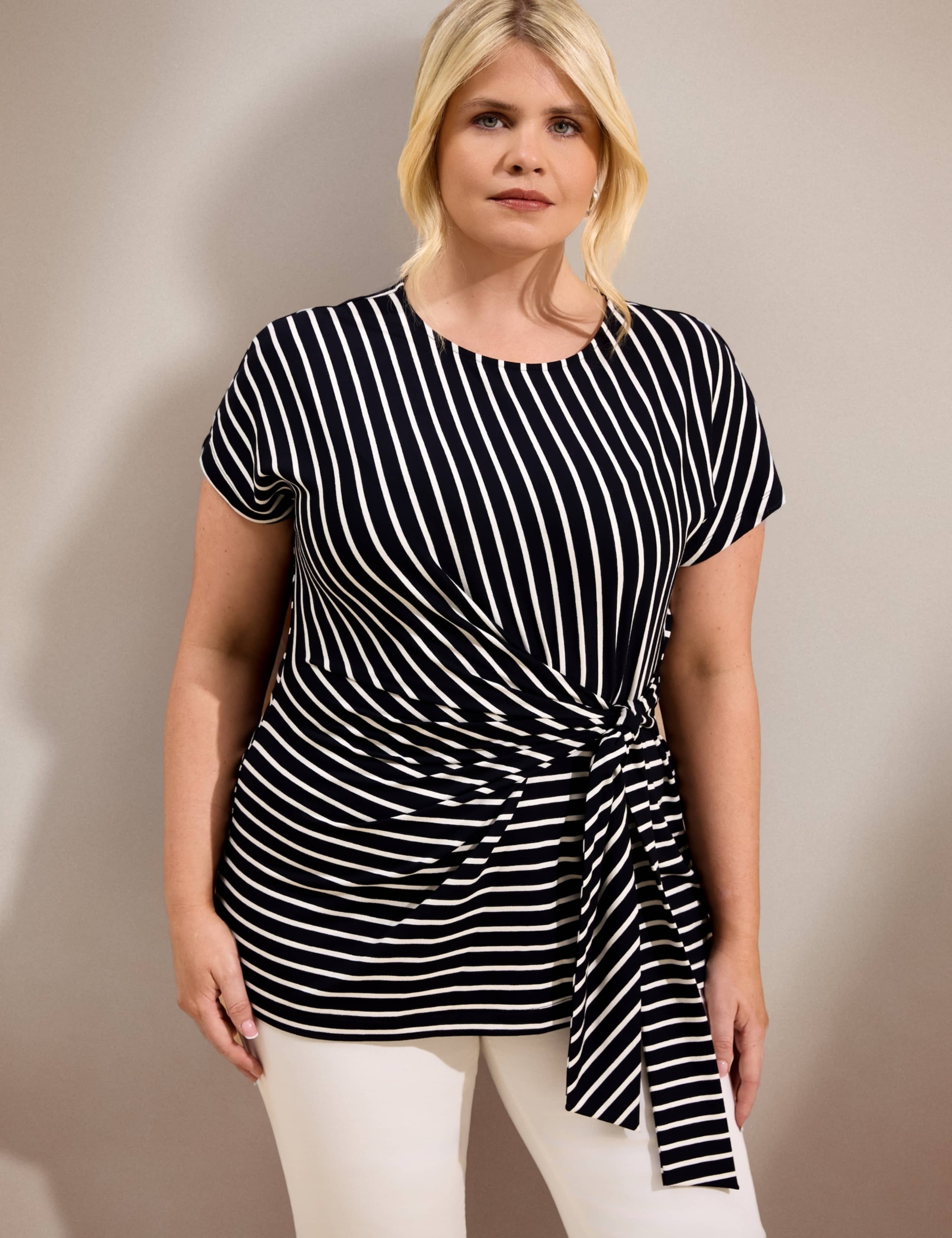Jersey Striped Tie Detail Top 2 of 5