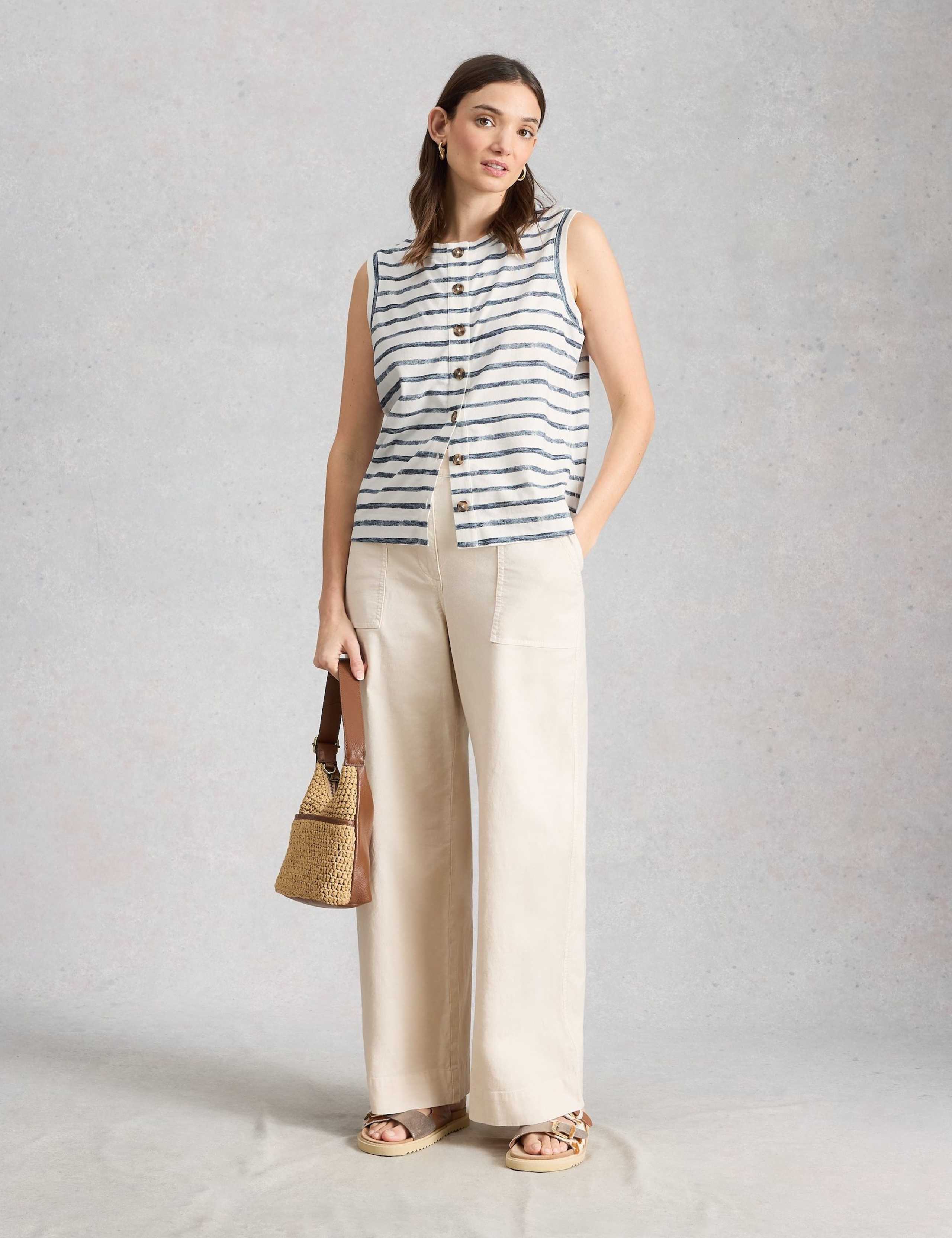 Pure Cotton Button Detail Vest 4 of 6